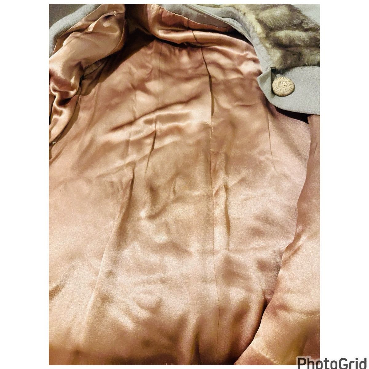 Other Krull Vintage Mink Collar Silk Lined Swing Coat Size M / US 6-8 / IT 42-44 - 8 Thumbnail