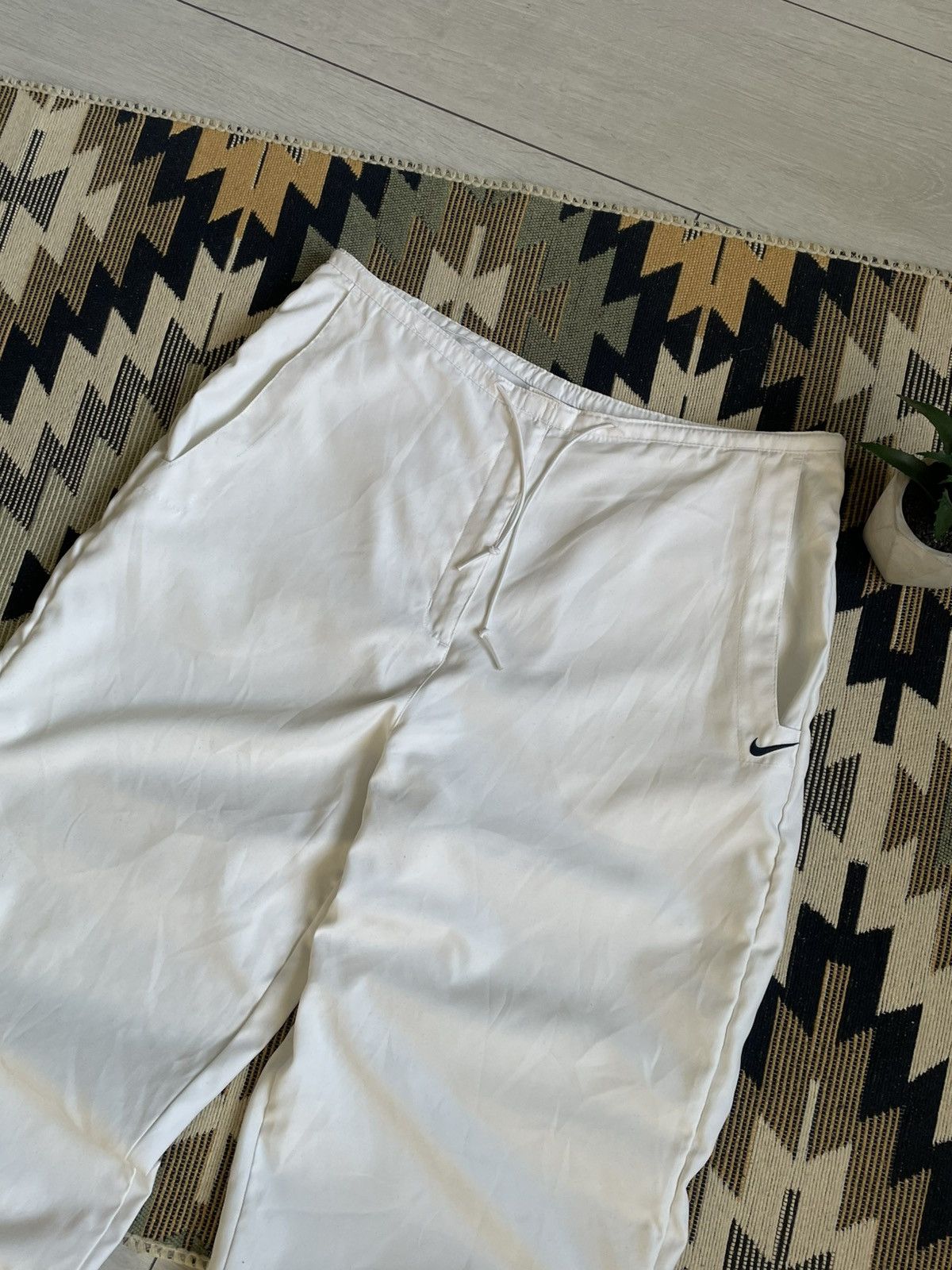 Nike × Vintage Vintage Nike Nylon Y2K Drill Swoosh Track Pants Size US 34 / EU 50 - 5 Thumbnail