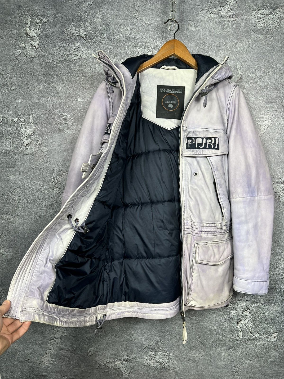Napapijri Rare Napapijri 100% Leather Down Jacket Parka Size S Size S / US 4 / IT 40 - 11 Thumbnail