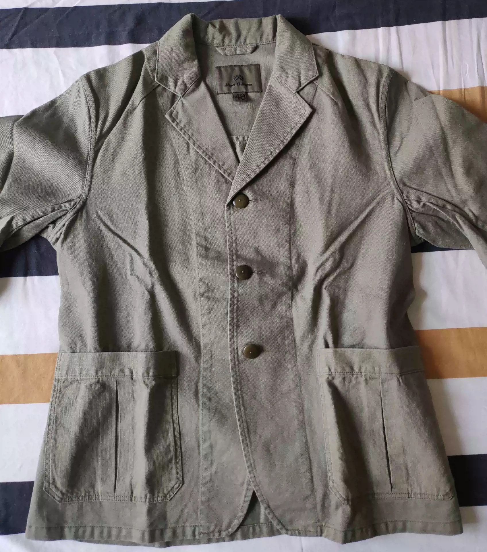 Image of British Nigel Cabourn Men's Shirt in Grey (Size Small)