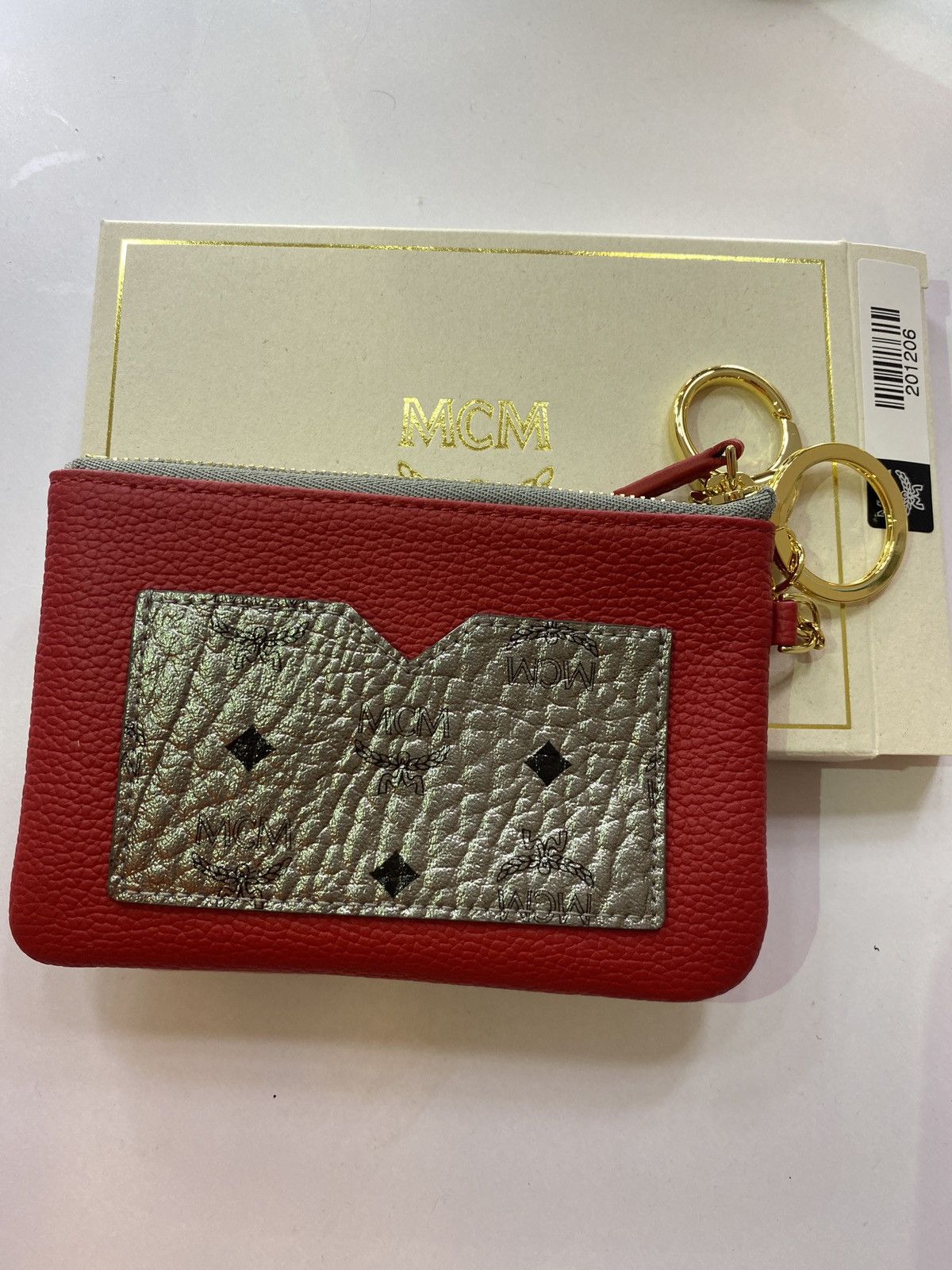 MCM Mcm key case red / silver Size ONE SIZE - 2 Thumbnail