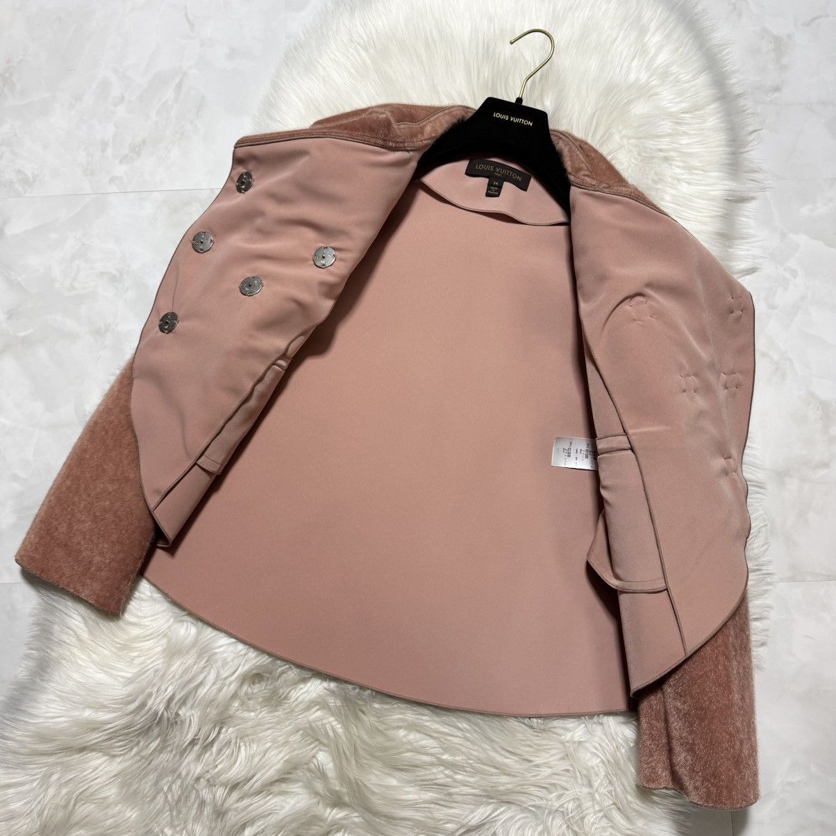 Louis Vuitton Louis Vuitton fur double jacket 34 pink brown Size XS / US 0-2 / IT 36-38 - 6 Thumbnail