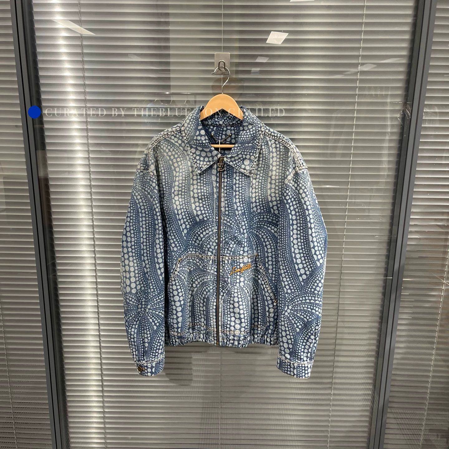 Louis Vuitton Polka Dot Zip Denim Jacket in Blue Size US L / EU 52-54 / 3 - 1 Thumbnail