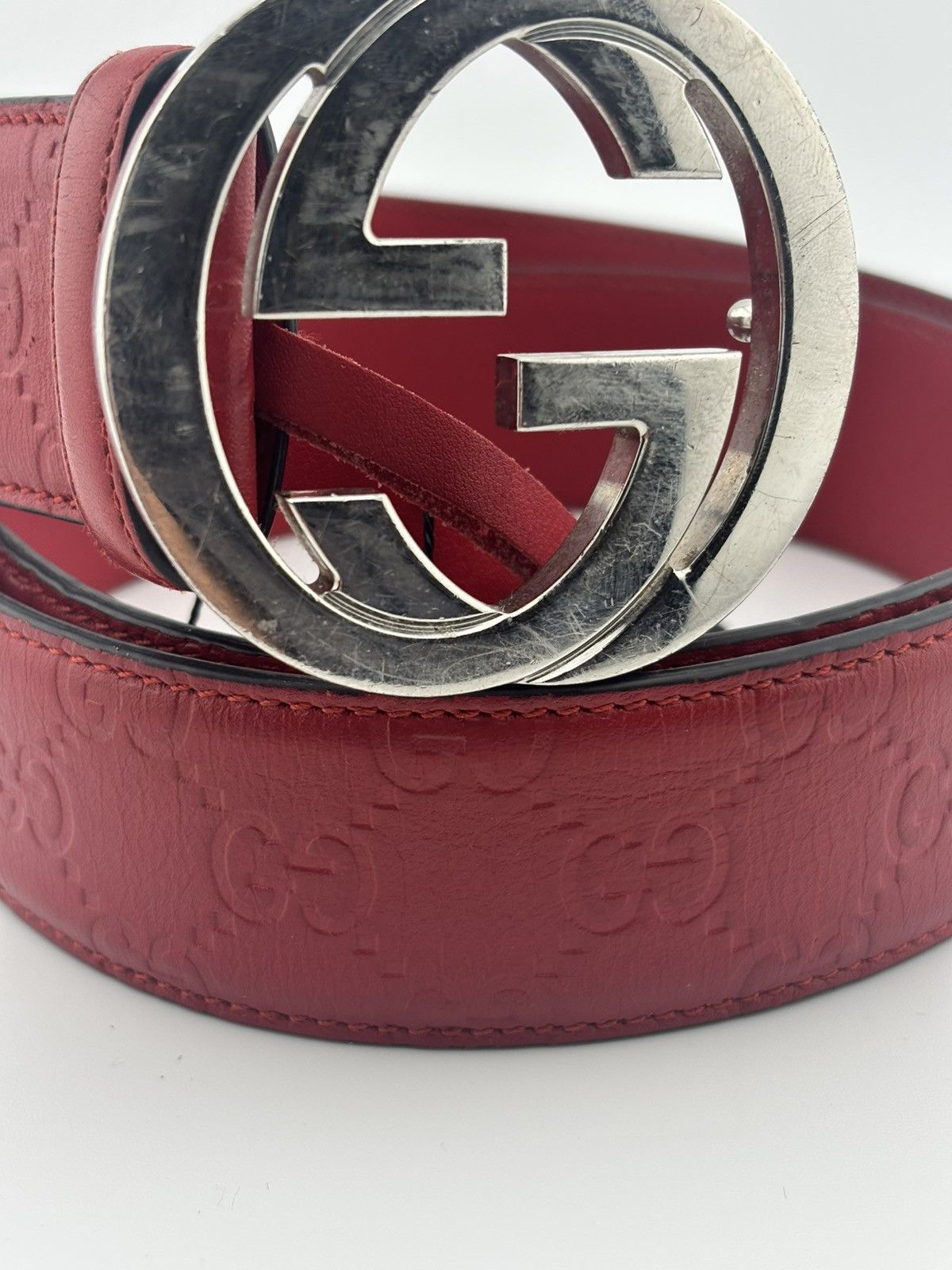 Gucci GUCCI BELT RED SIZE 36 Size 36 - 2 Thumbnail