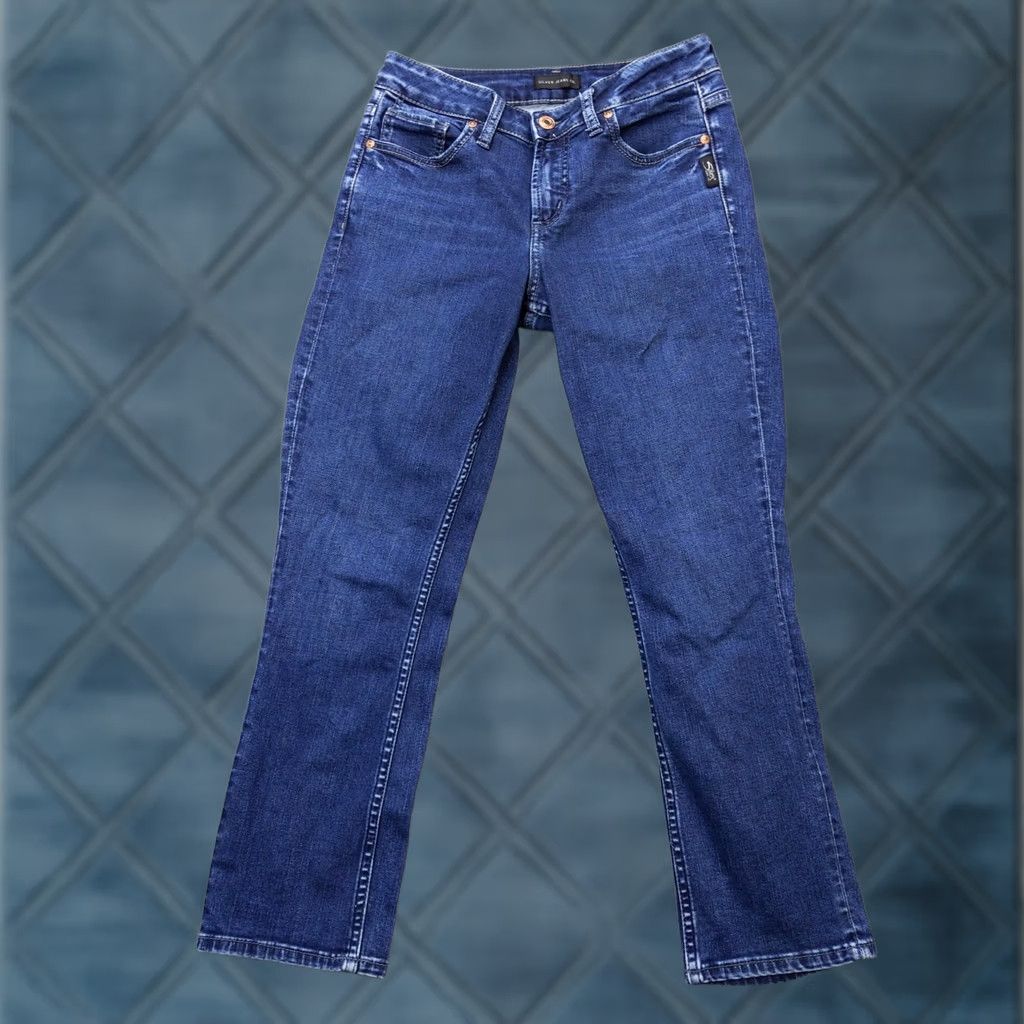 Silver Jeans Co. Silver Jeans Co Suki Capri Jeans Womens 28 Blue Dark Wash Mid Rise Stretch Denim Capris Jeans Womens Boys? Size 28" / US 6 / IT 42 - 1 Thumbnail