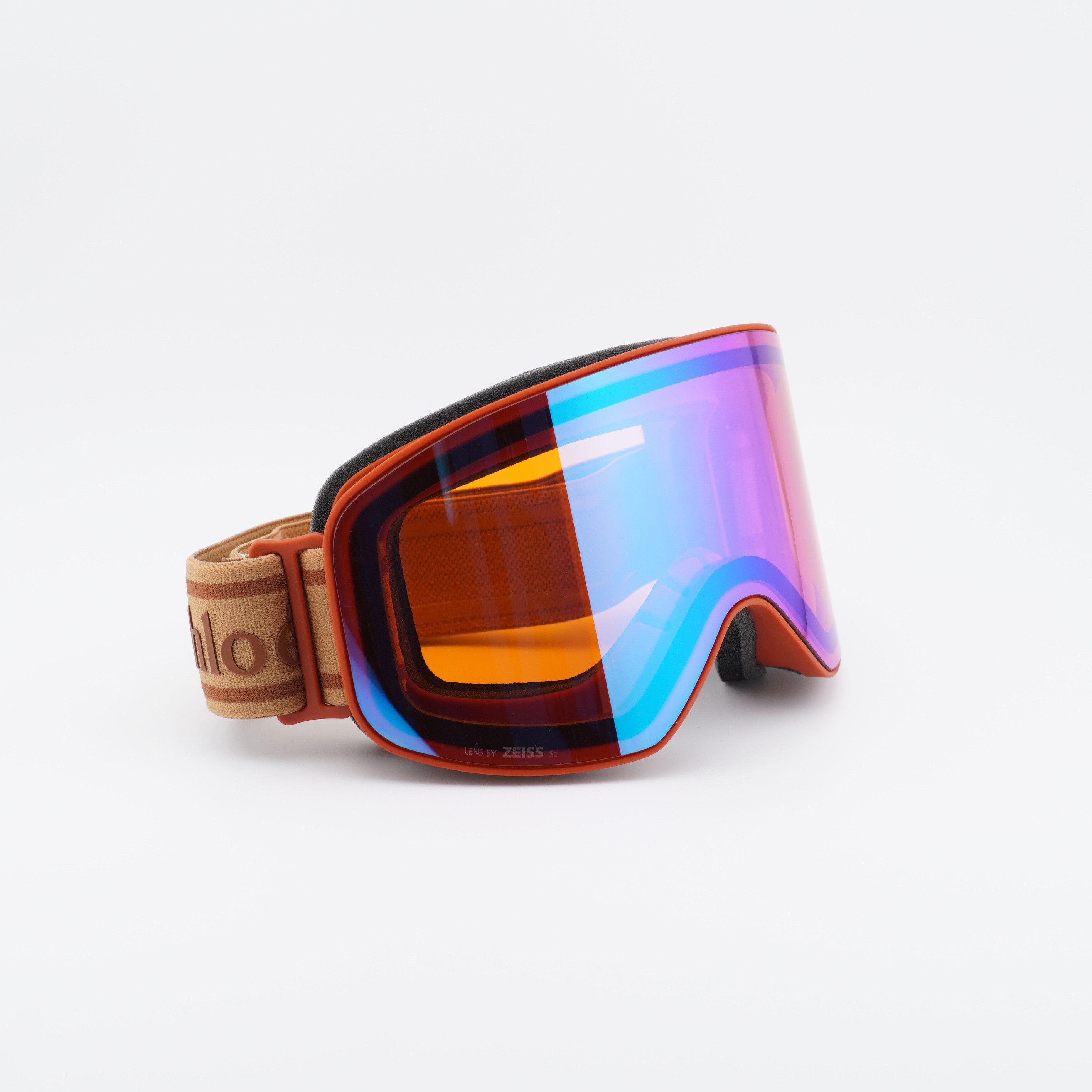 Chloe Chloe CH0072S 003 Ski Mask/Sunglasses Rust Shield Frame Size ONE SIZE - 4 Thumbnail