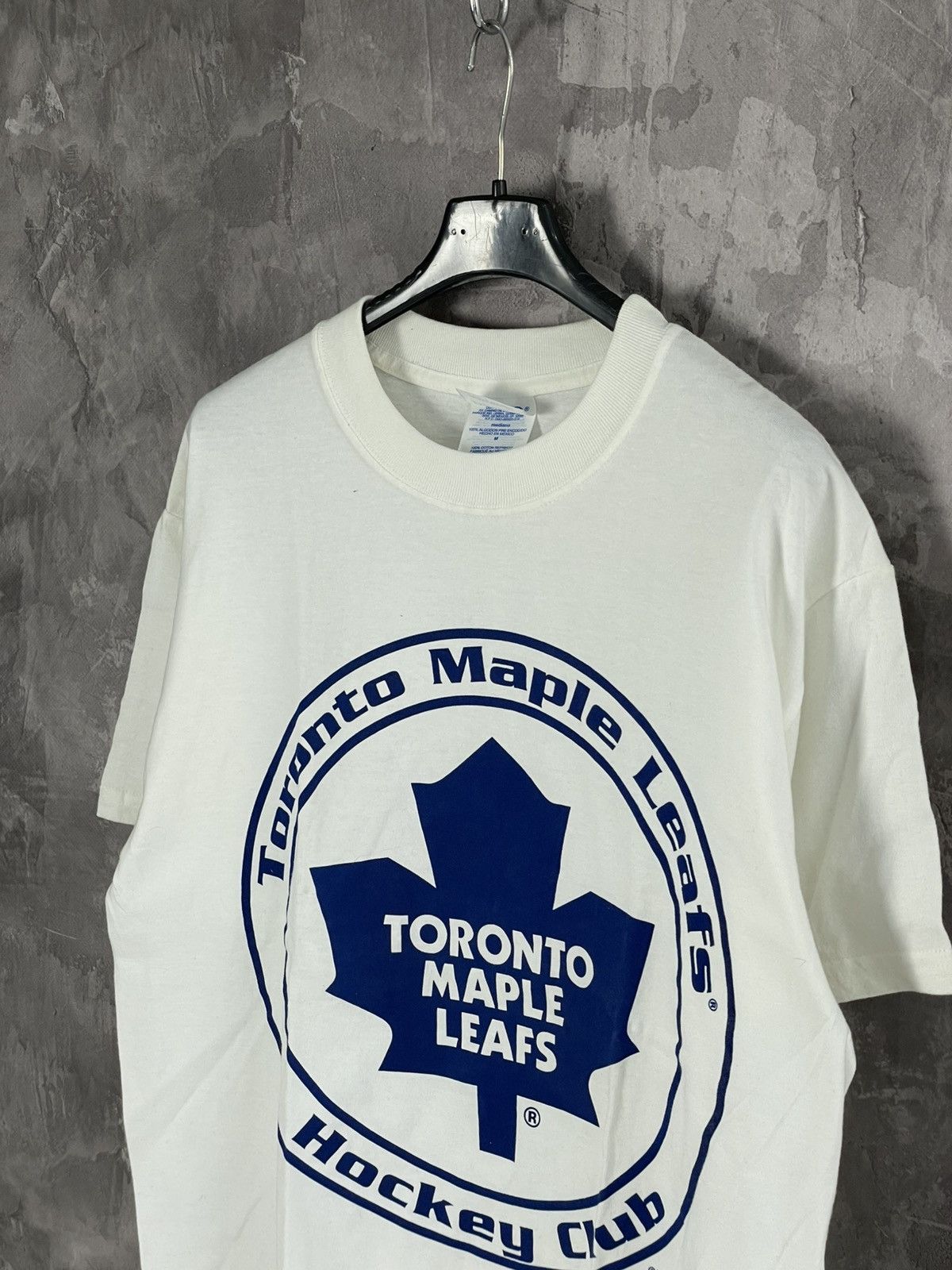 NHL × Vintage Vintage 1990s Toronto Maple Leafs NHL Hockey Graphic T Shirt Size US M / EU 48-50 / 2 - 7 Thumbnail