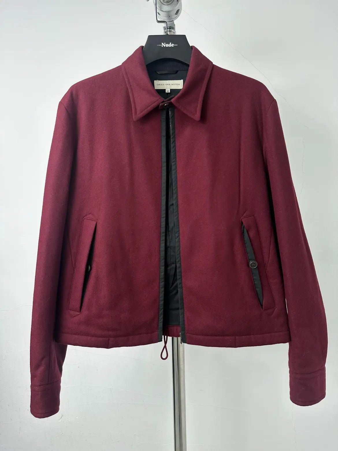 ジャケット DRIES VAN NOTEN DARK PINK CUPRO BLEND VOLY JACKET Dries Van Noten Women Dark Pink Cupro Blend Voly Jacket In