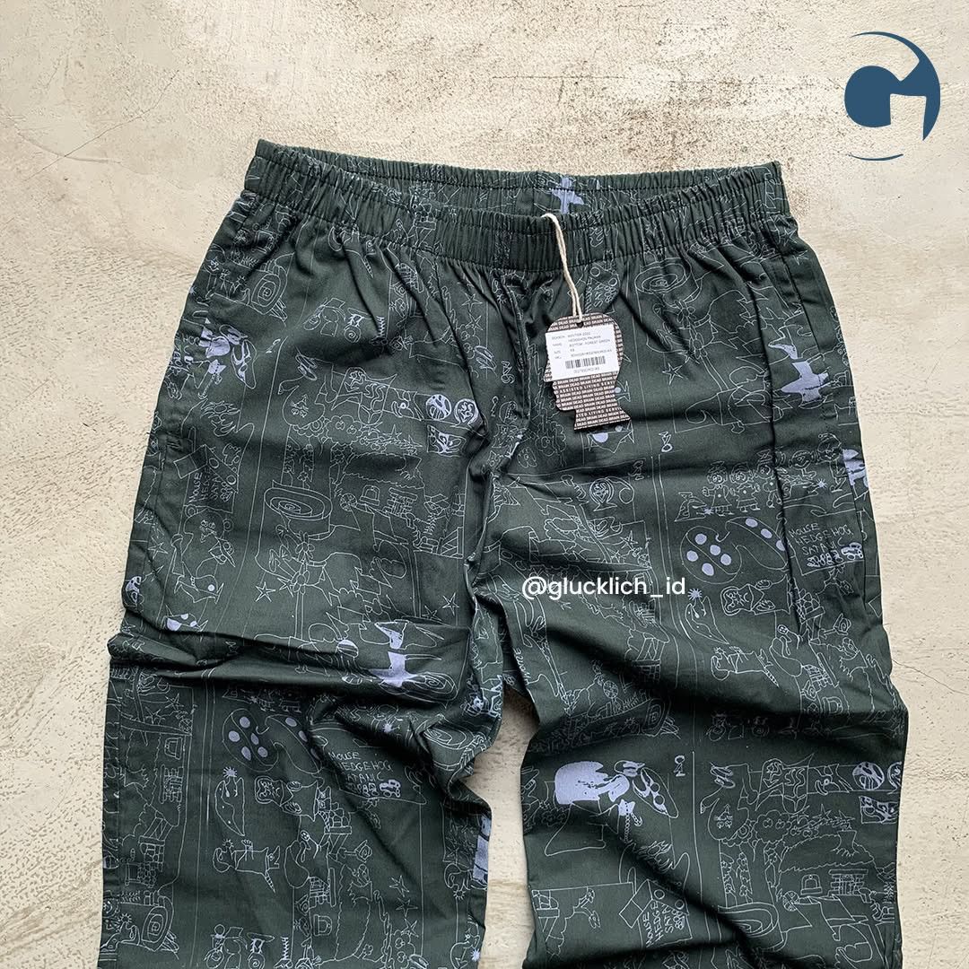 Brain Dead Brain Dead, Hedgehog Pajama Bottom in Forest Green Size US 27 - 3 Thumbnail