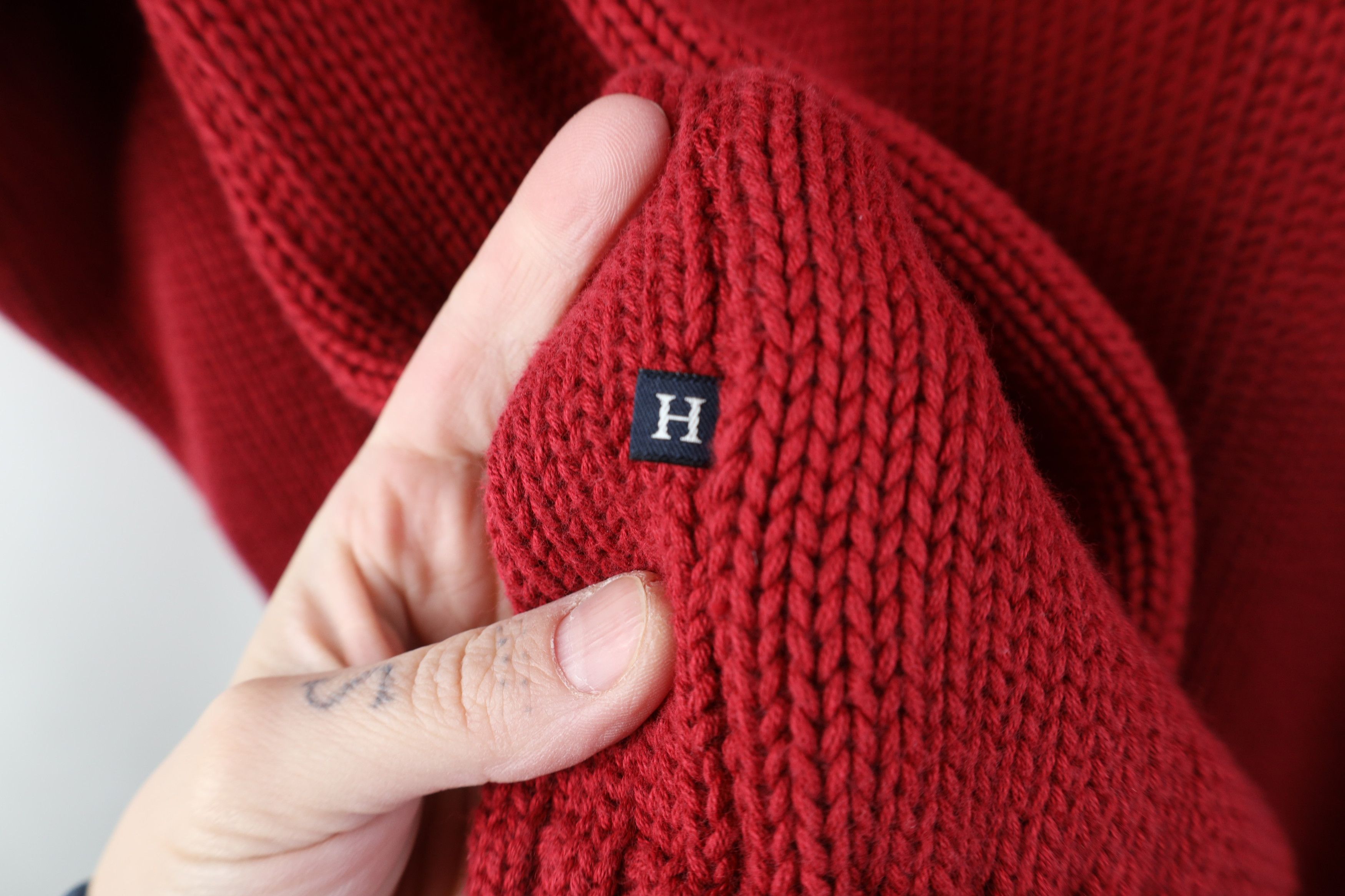 Tommy Hilfiger Vintage 90s Y2K Tommy Hilfiger Cotton Ribbed Knit Sweater Size US L / EU 52-54 / 3 - 10 Thumbnail