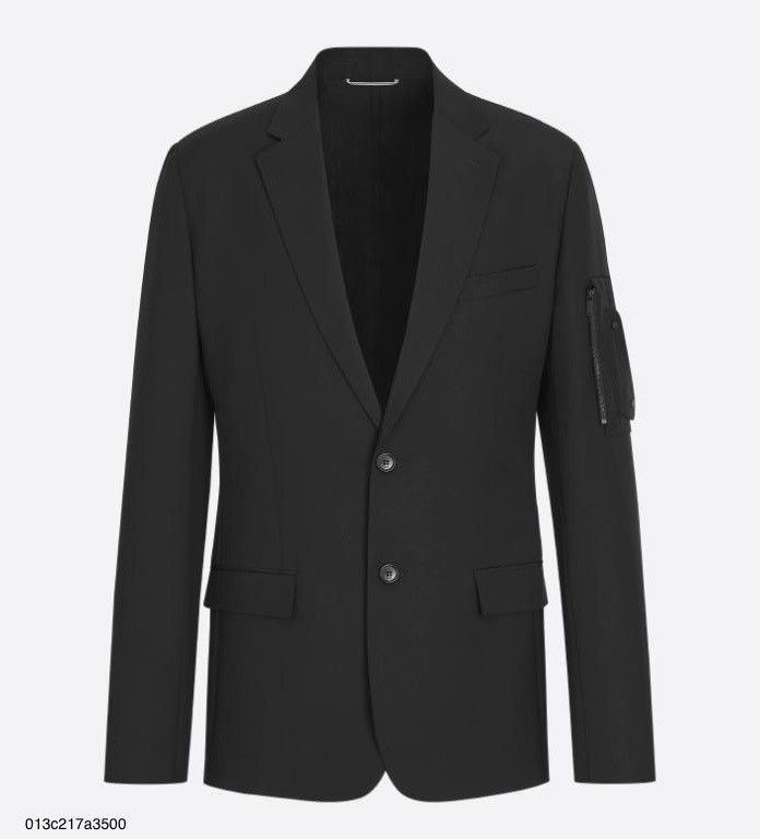Dior Dior black wool saddle blazer jacket 50 Size 50S - 1 Thumbnail