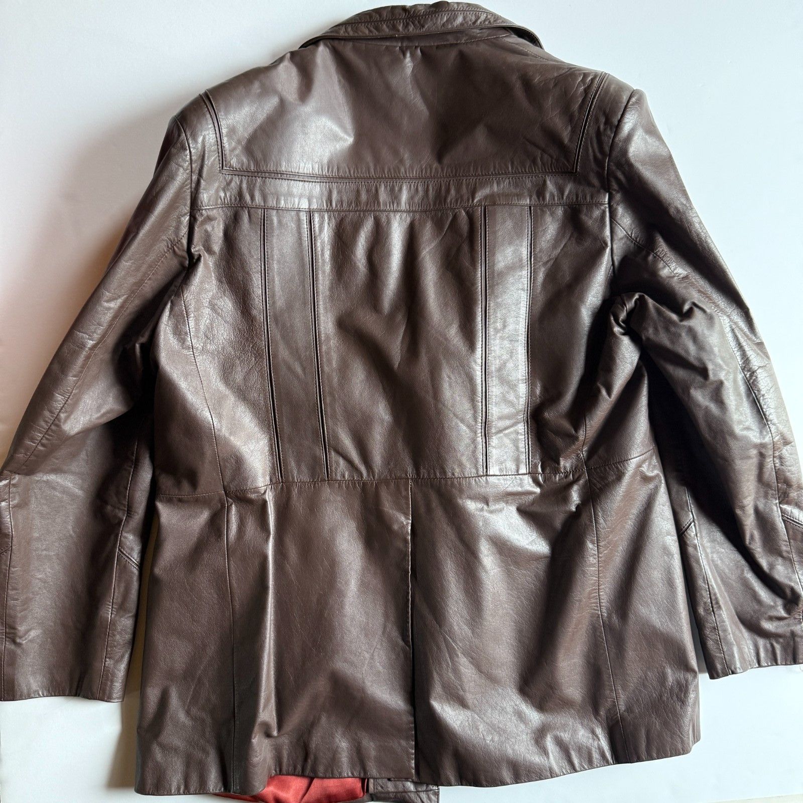 The Leather Shop Vintage Brown Leather Coat by The Leather Warehouse Size 44 Size US L / EU 52-54 / 3 - 10 Thumbnail