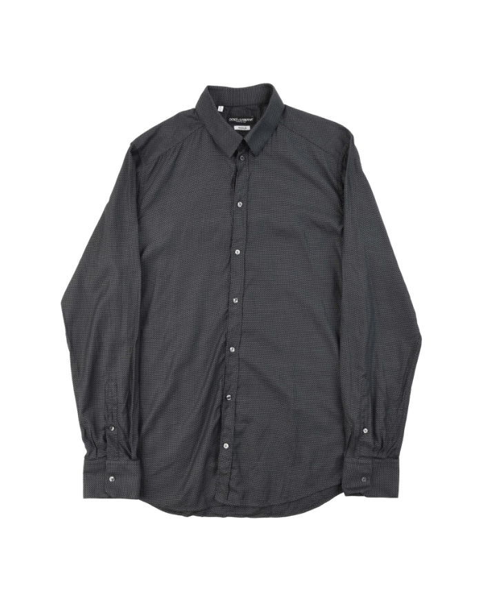 Dolce & Gabbana Dolce & Gabbana Gold Line Black Patterned Shirt Size XL Size US XL / EU 56 / 4 - 1 Thumbnail