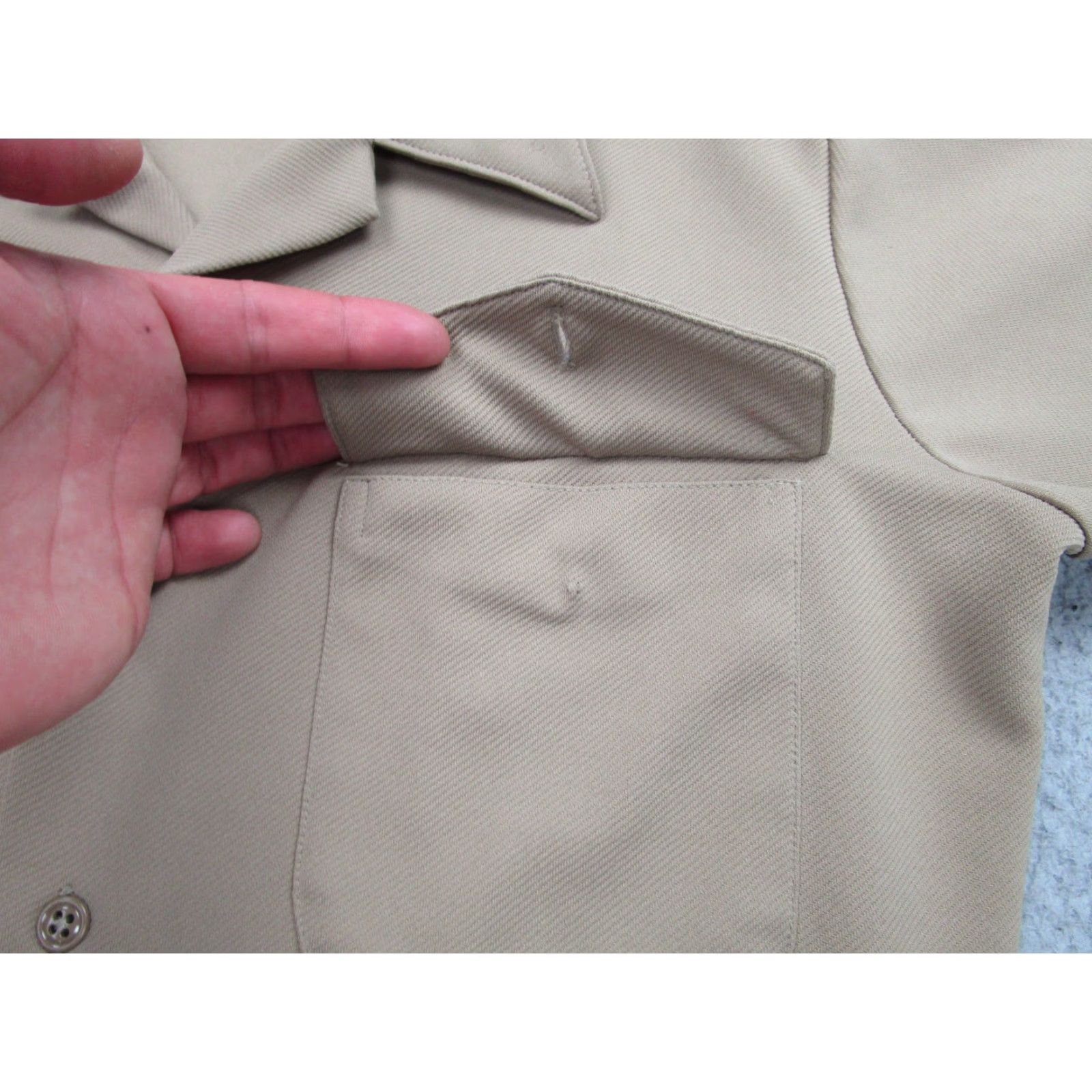 Vintage Vintage Creighton Shirt Mens Small Khaki Tan Poly Uniform Military Work USA 70s Size US S / EU 44-46 / 1 - 3 Thumbnail