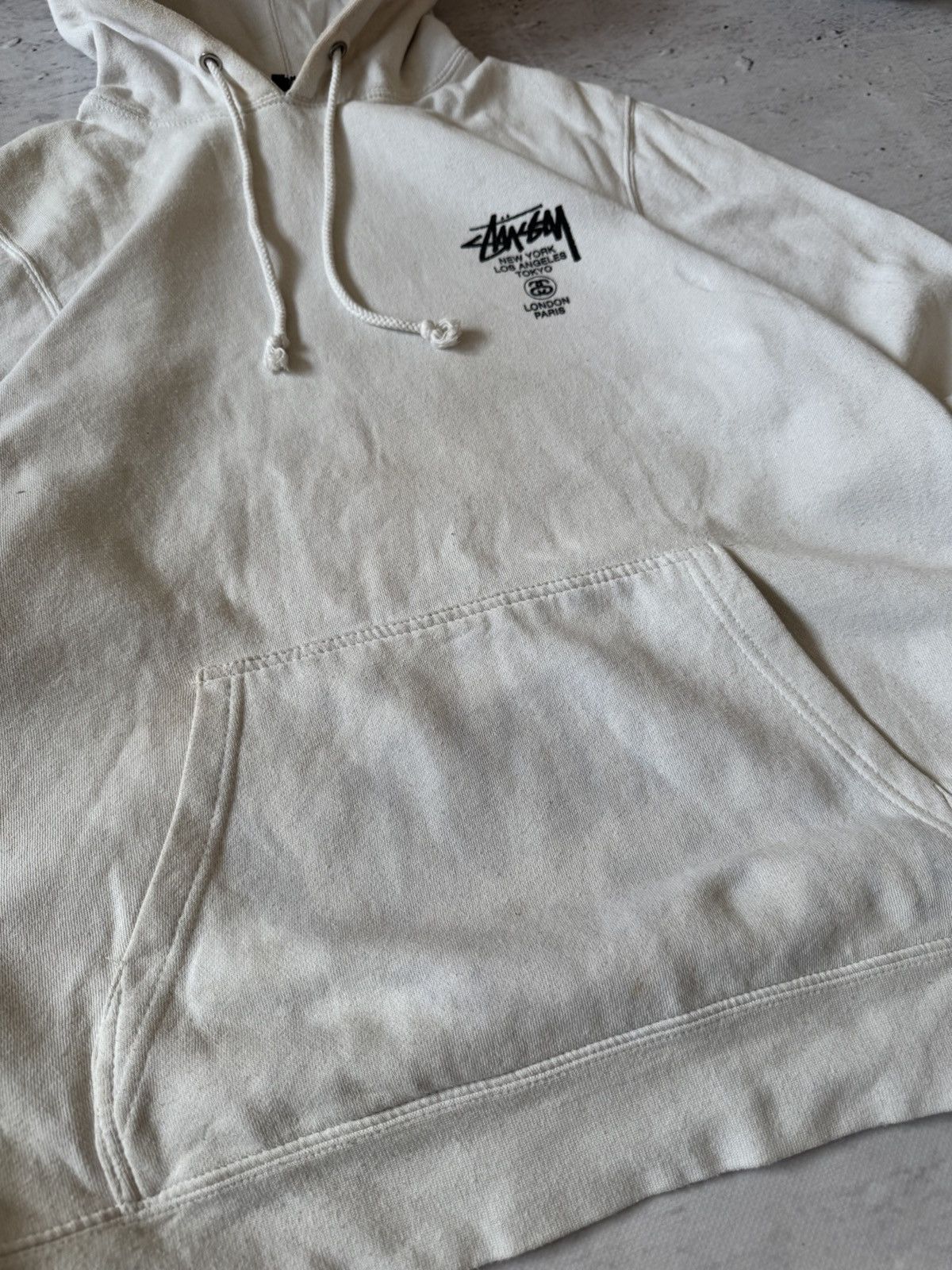 Stussy × Vintage STUSSY DOUBLE LOGO OVERSIZE BAGGY FIT HOODIE Size US L / EU 52-54 / 3 - 6 Thumbnail