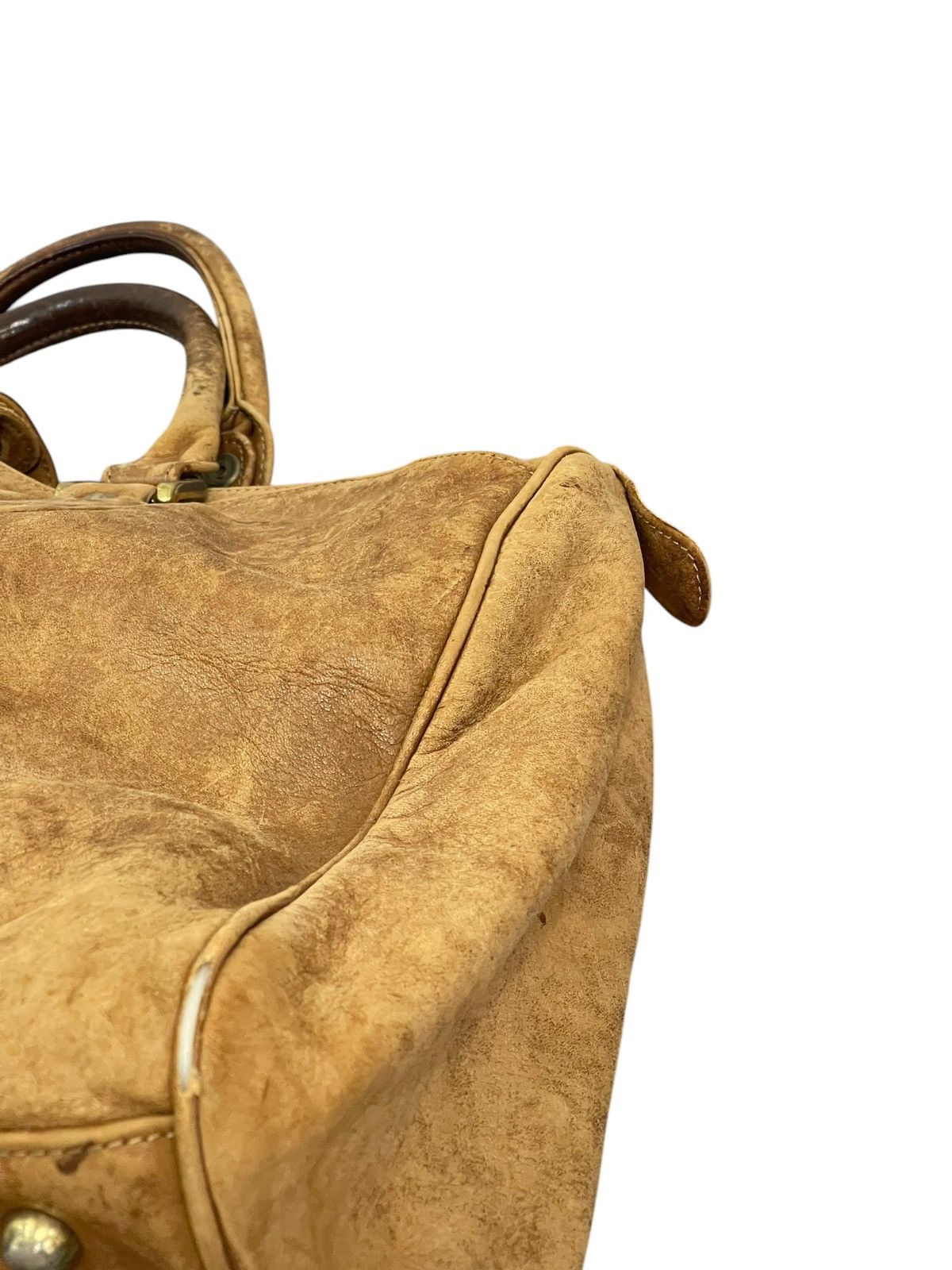 Genuine Leather Full Leather Patina Unknown Japan Vtg 80s Duffle Bag 1🟩6 Size ONE SIZE - 10 Thumbnail