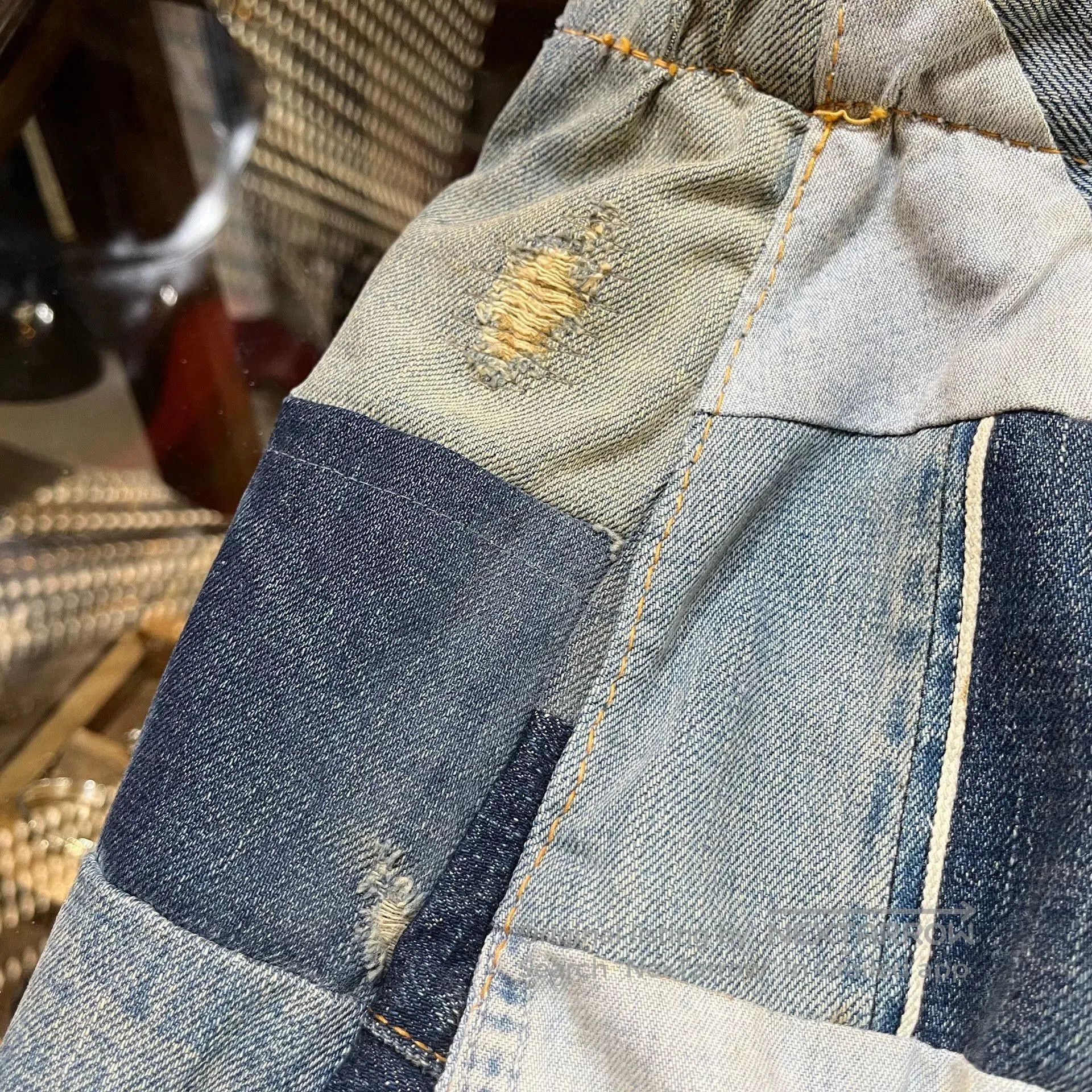 RRL Ralph Lauren patchwork denim tote shoulder bag. Size ONE SIZE - 7 Thumbnail