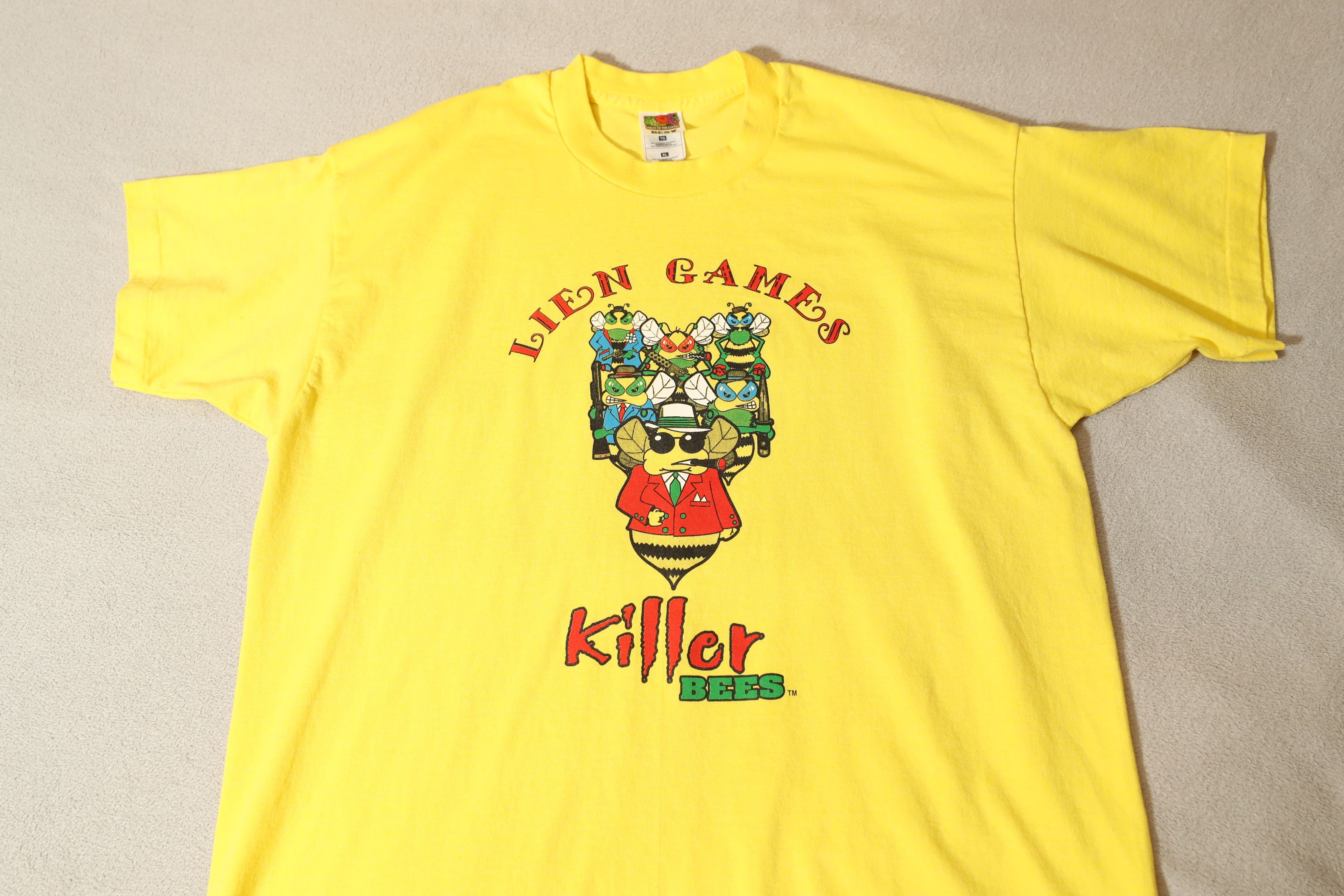 Fruit Of The Loom × Vintage Lien Games Killer Bees Vintage Single Stitch Tee (XL) Size US XL / EU 56 / 4 - 3 Thumbnail