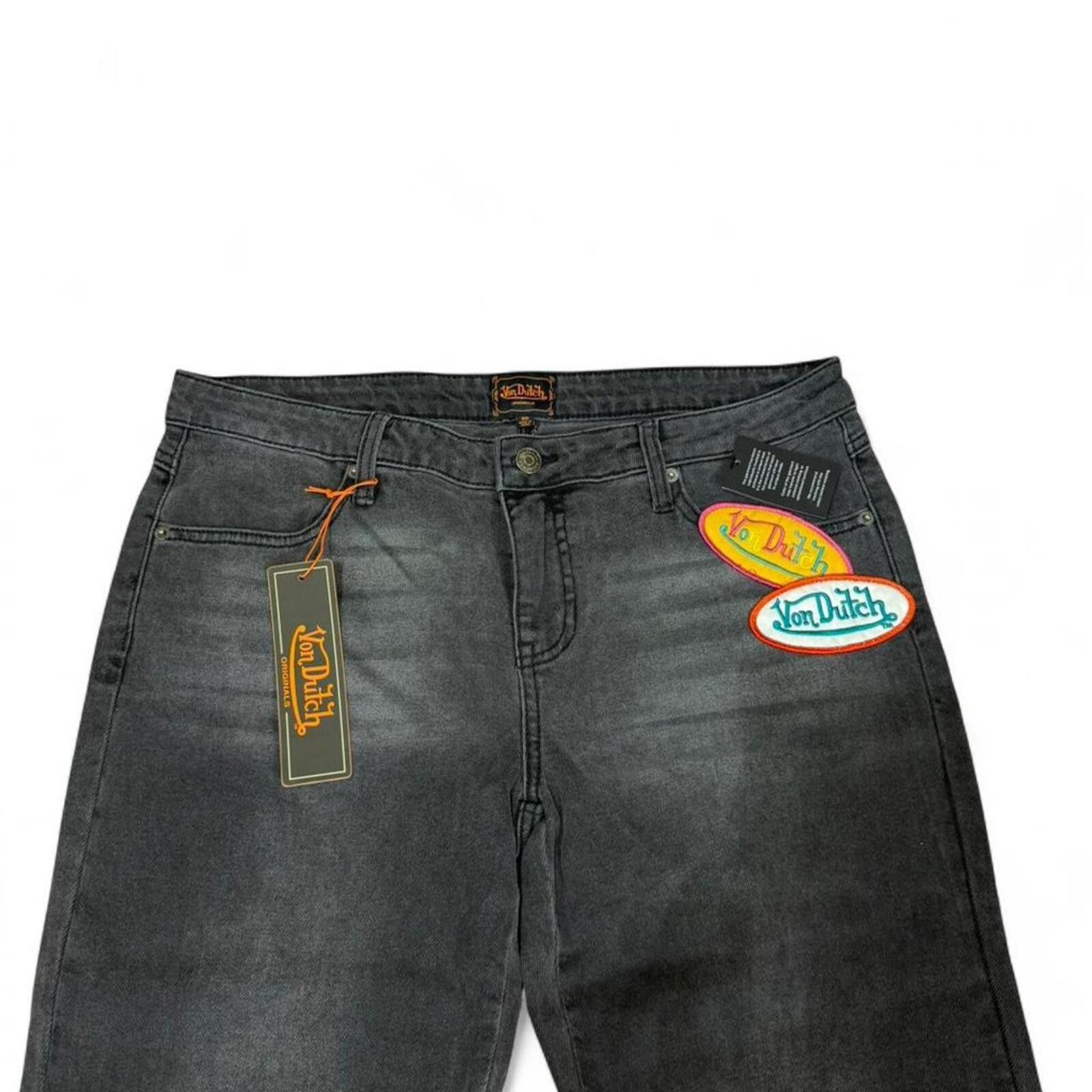 True Religion Von Dutch grey patchwork bootcut denim jeans Size 32" / US 10 / IT 46 - 3 Thumbnail