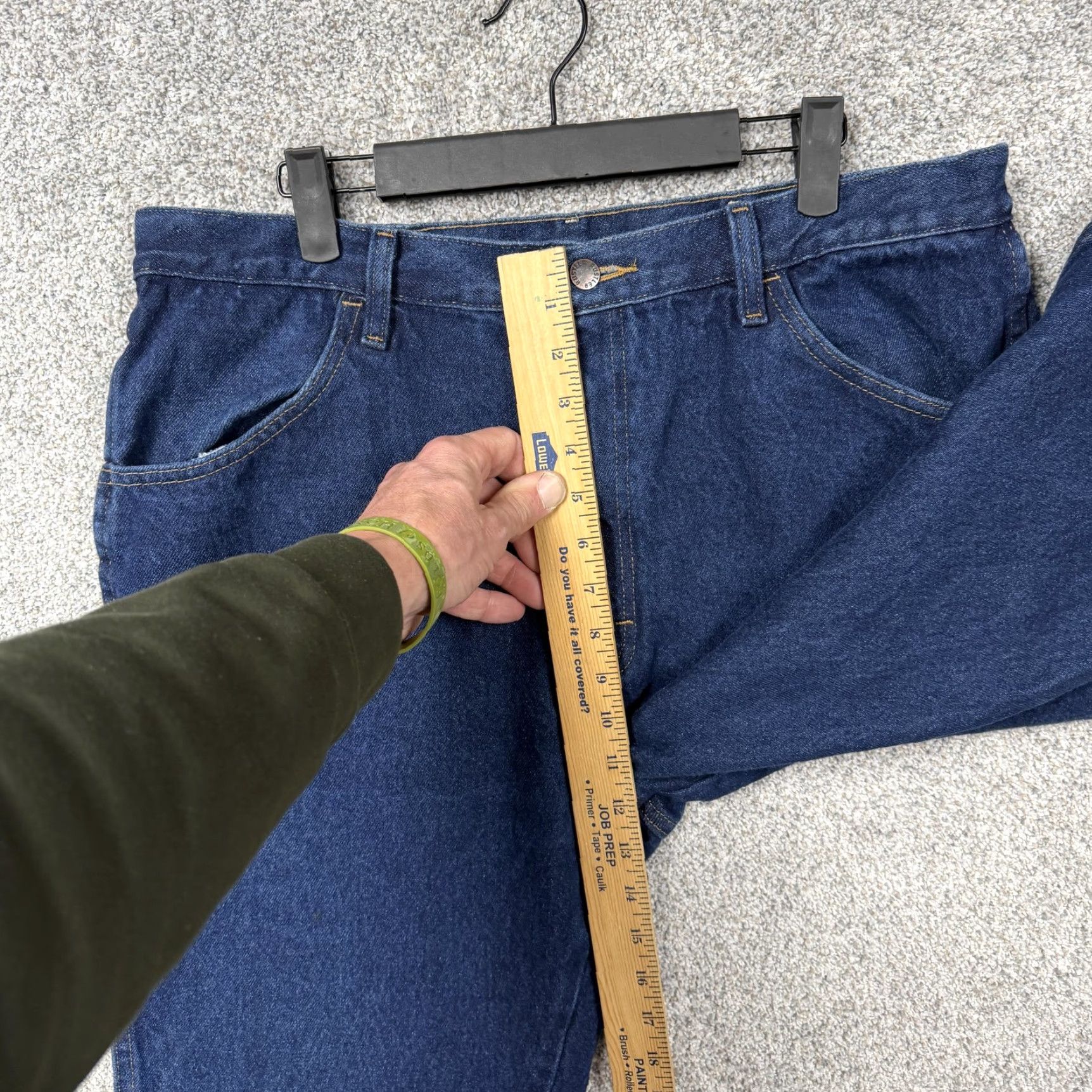 Wrangler Wrangler Jeans Mens 36x32 Blue Dark Wash Denim Tapered Leg High Rise Jeans Size US 36 / EU 52 - 5 Thumbnail