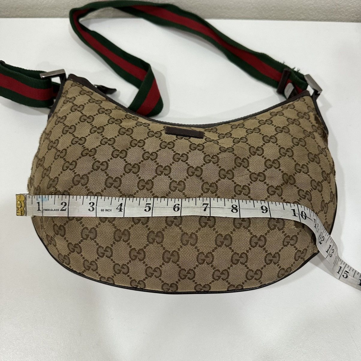 Gucci GUCCI GG WEB HALF MOON MEDIUM CROSSBODY BAG 17 Size ONE SIZE - 13 Thumbnail