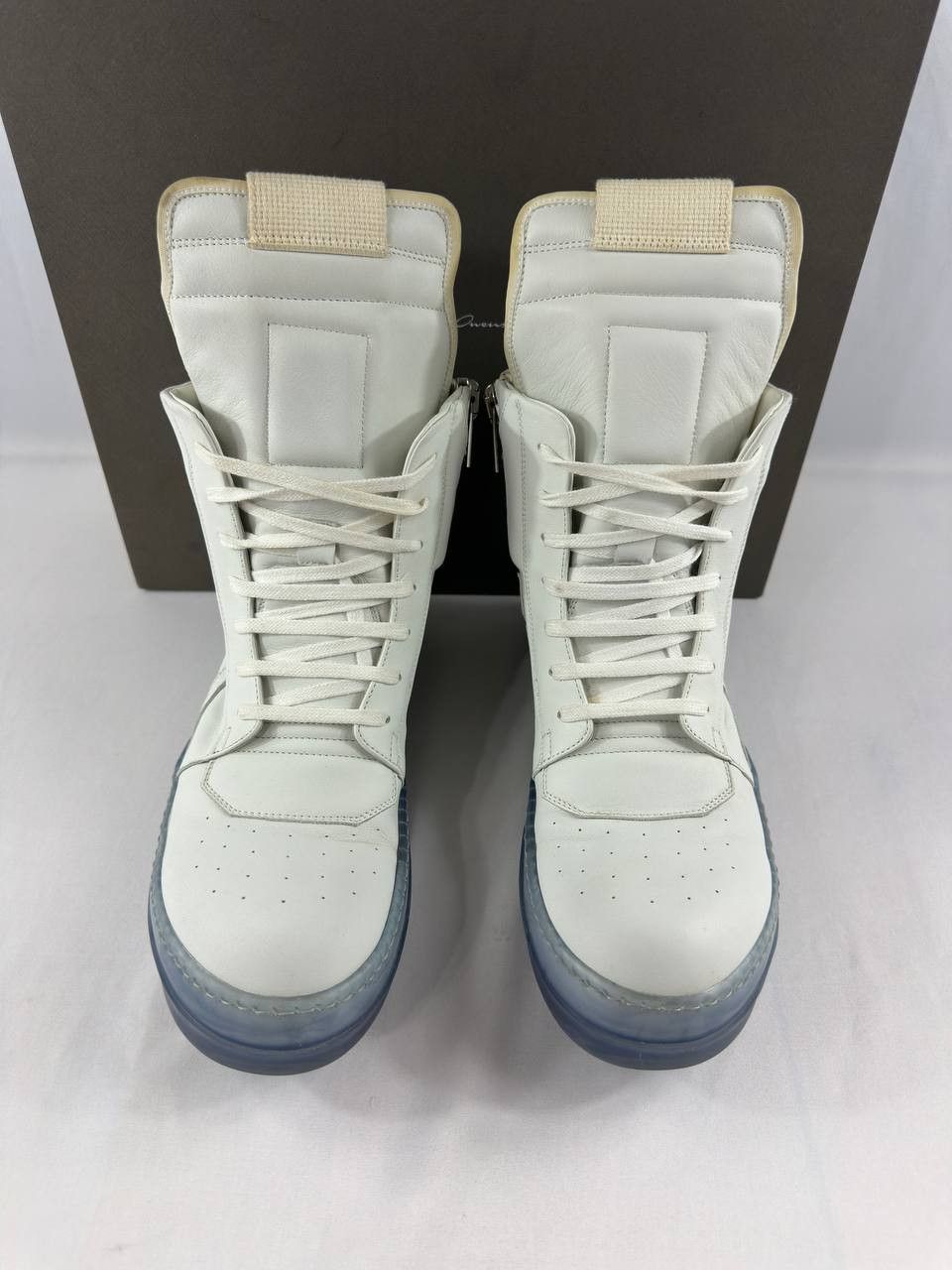Rick Owens Rick Owens Geobasket High 'Chalk White Blue Transparent' Size US 8 / EU 41 - 5 Thumbnail