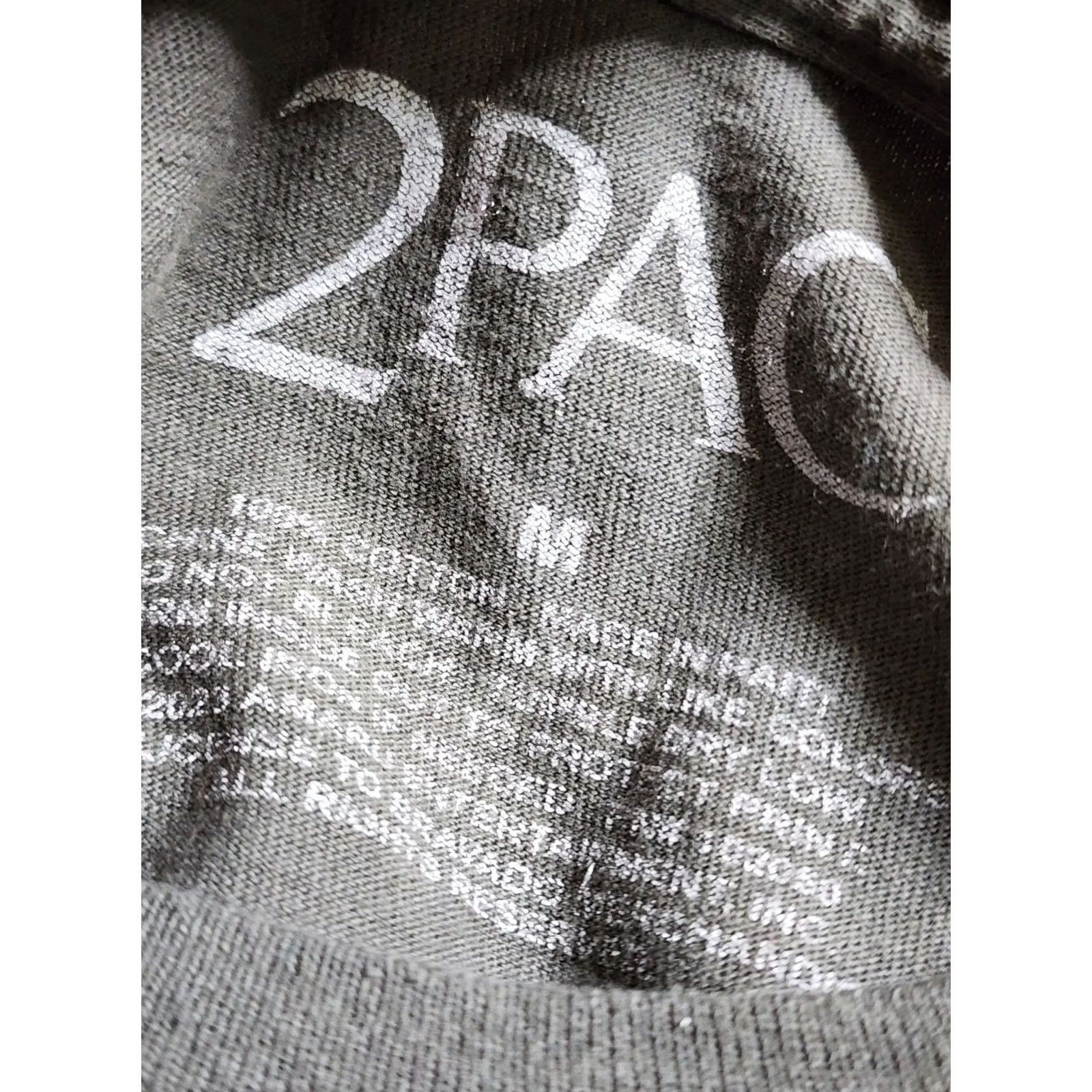 Vintage 2Pac Mens M T Shirt Crew Neck Short Sleeve Gray Cotton 2Pac And 2Morrow Lyrics Hip Hop Music Rap Vintage: No 80s 90s Ganster Poetry Size US M / EU 48-50 / 2 - 5 Thumbnail