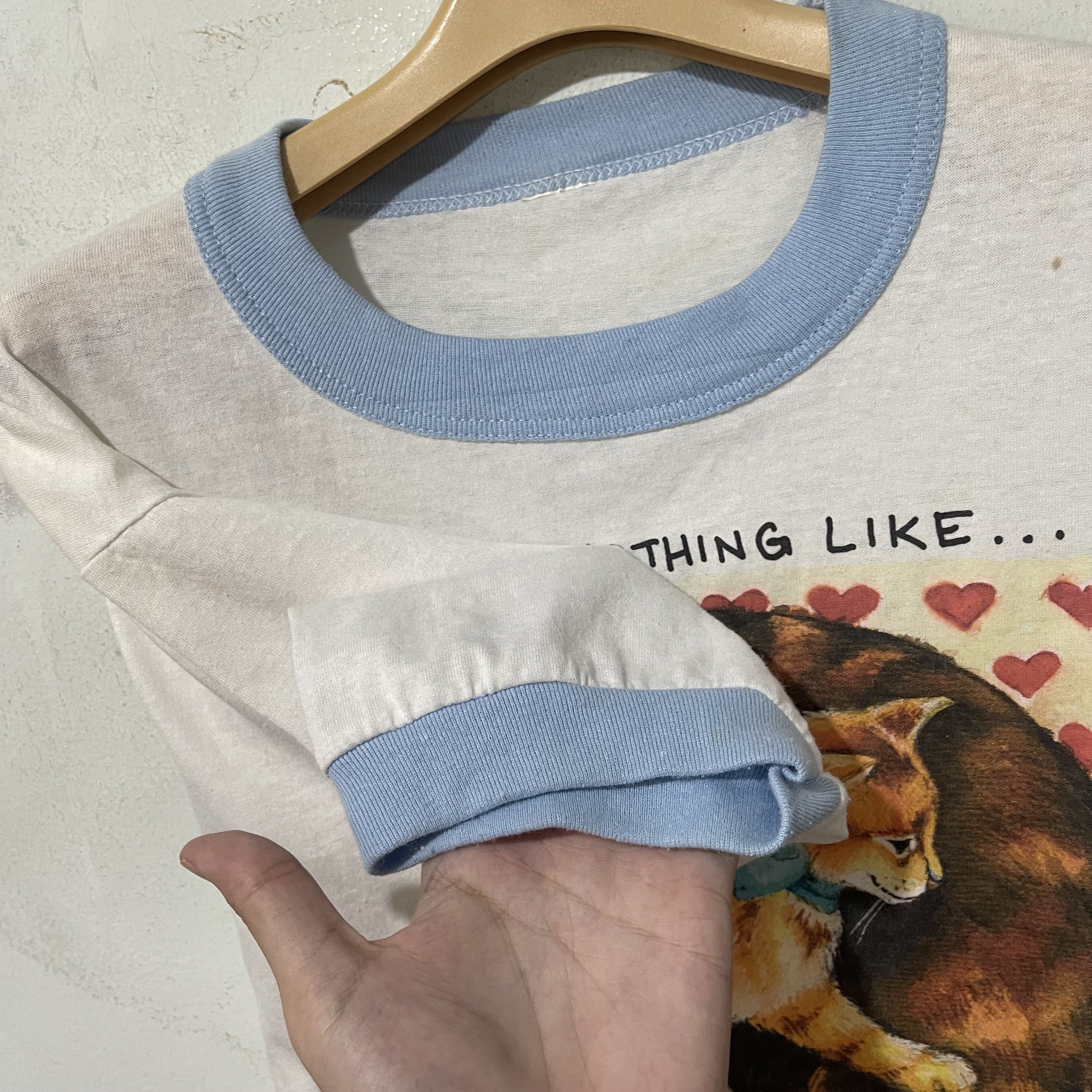Vintage Vintage 90s Cat There's Nothing Like A Mother's Ringer Tee Size US XL / EU 56 / 4 - 4 Thumbnail
