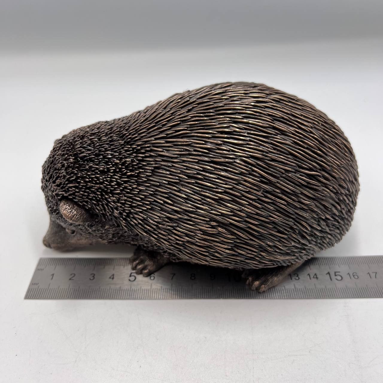 Vintage Hedgehog Statue Figure Polystone Bronze Made in Italy 1.1 kg Size ONE SIZE - 4 Thumbnail