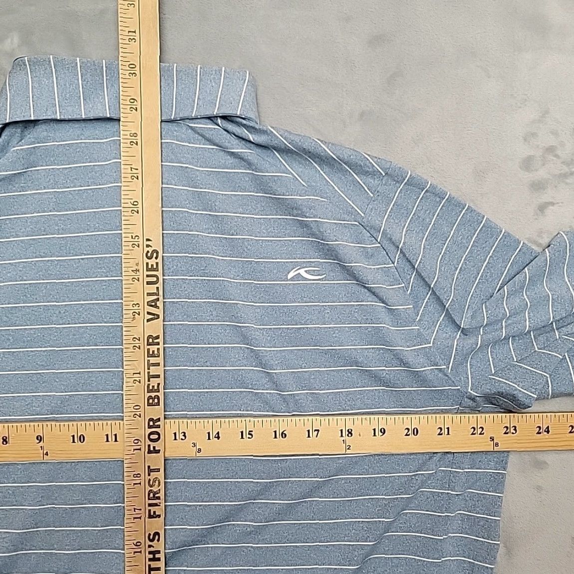 KJUS Kjus Polo Shirt Mens LT Blue Striped Performance Stretch UPF 50 Golf Polo Shirt Mens LT Blue Striped 50 UPF Golf Sports Wear Size US L / EU 52-54 / 3 - 7 Thumbnail