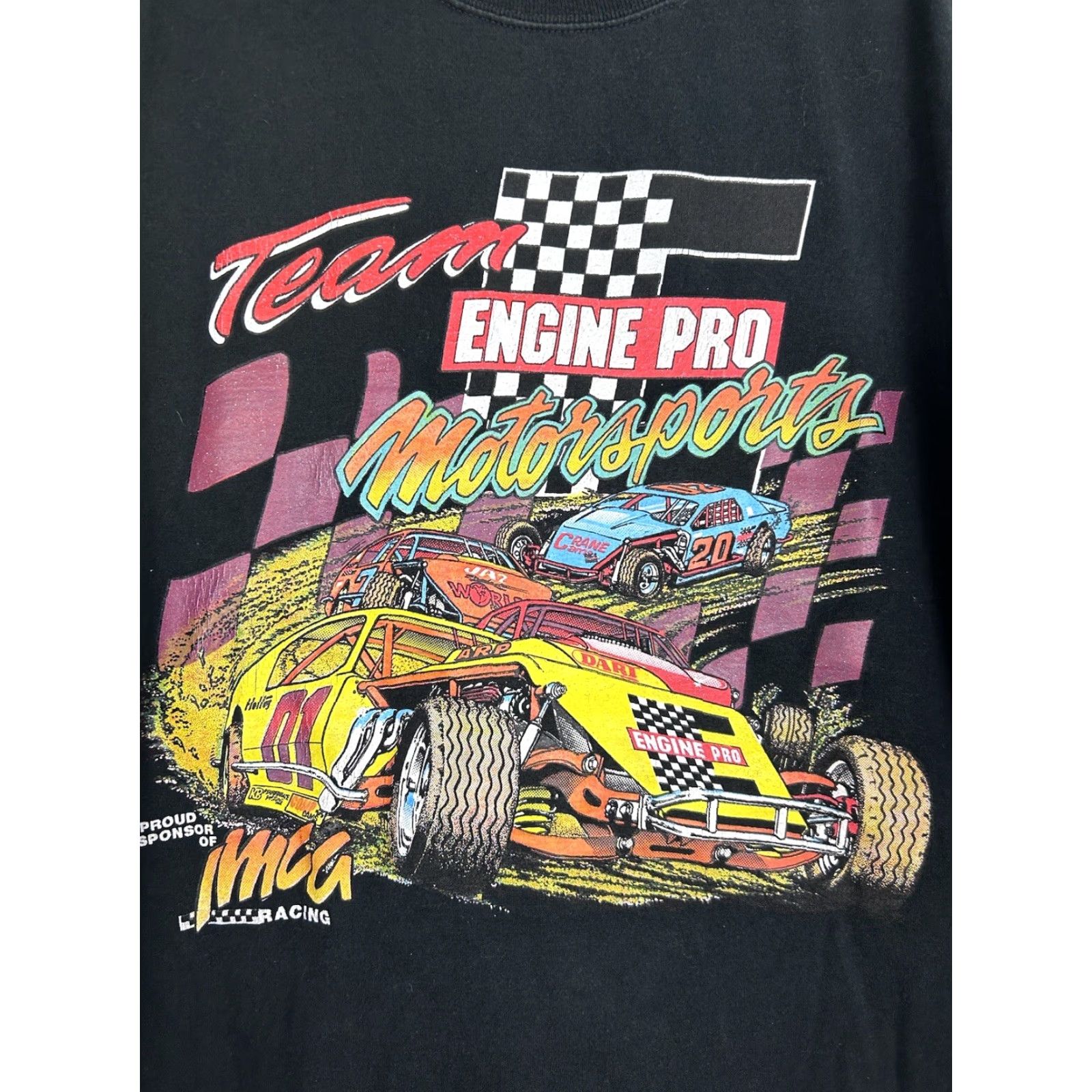 Fruit Of The Loom Mens 2XL Black Short Sleeve T-Shirt IMCG Racing Team Pro Motorsports Colorful Shirt Mens Size US XXL / EU 58 / 5 - 7 Thumbnail