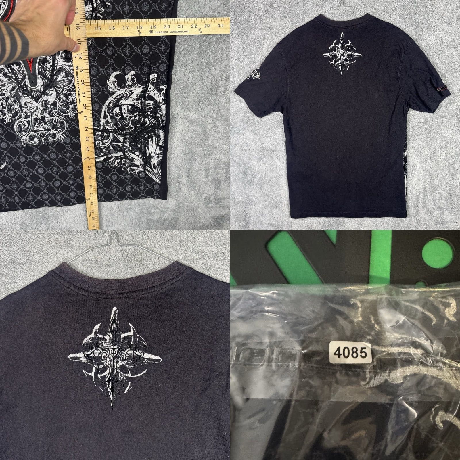 Vintage VINTAGE Cross Shirt T-Shirt 2XL Mens Black Graphic Print 90s Grunge Punk Rock Size US XXL / EU 58 / 5 - 9 Thumbnail