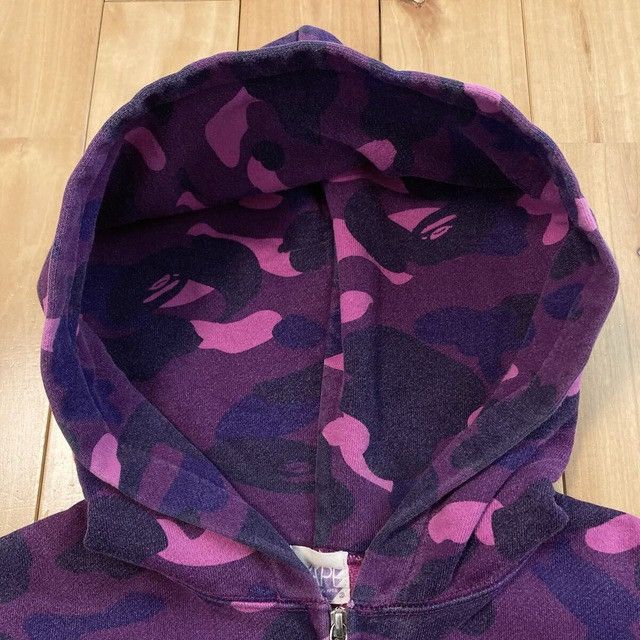 Bape BAPE Sweat zip hoodie vest purple camo a bathing ape NIGO Size US L / EU 52-54 / 3 - 3 Thumbnail