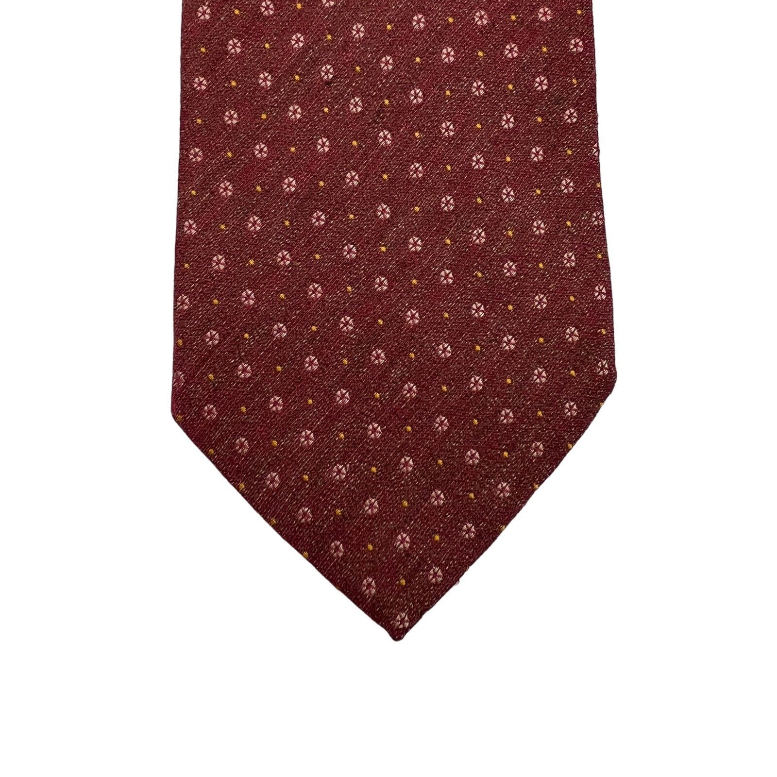 Ermenegildo Zegna Ermenegildo Zenga Red Silk Cotton Foulard Tie Size ONE SIZE - 1 Thumbnail