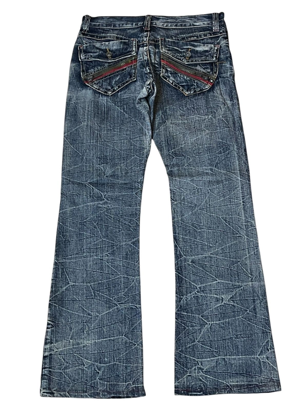 semanticdesign SICK🔥VINTAGE SEMANTIC DESIGN JAPAN DISTRESSED FLARED JEANS Size US 31 - 2 Thumbnail
