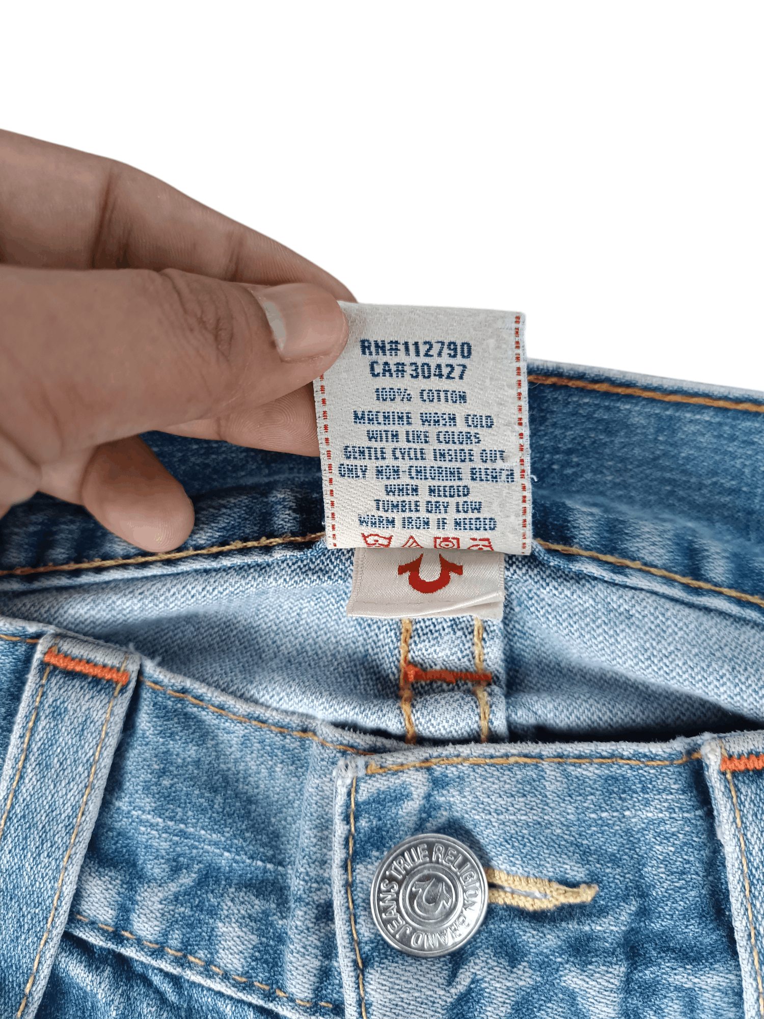True Religion × Vintage True Religion Joey Distressed Flared Jeans Size US 34 / EU 50 - 10 Thumbnail
