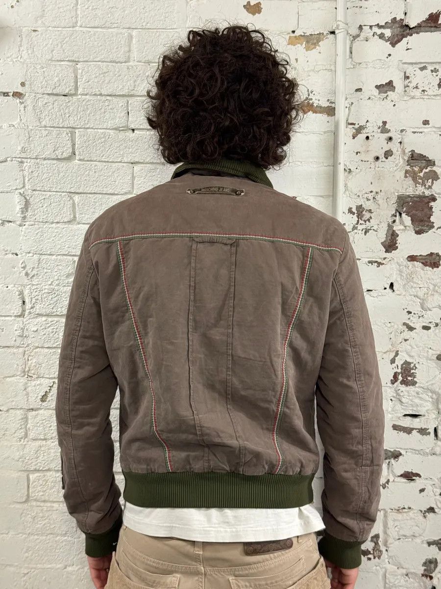 Moschino Moschino Contrast Stitch Brown Bomber Jacket Size US M / EU 48-50 / 2 - 3 Thumbnail