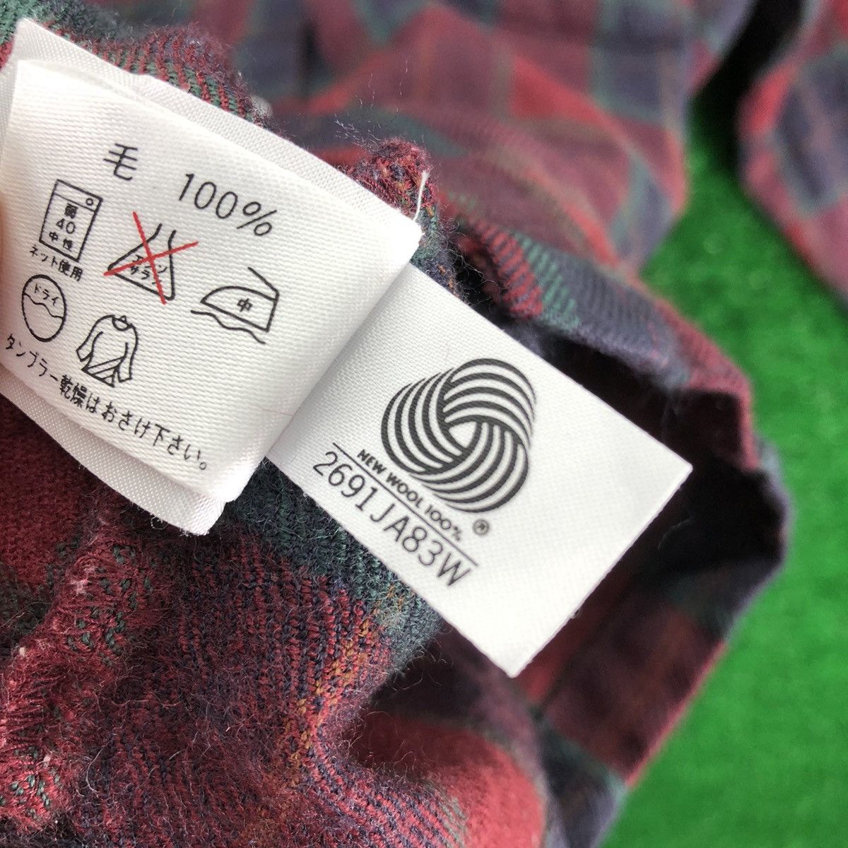 Japanese Brand Vintage 80'a Wool Flannel Checkered by Key Largo Size US S / EU 44-46 / 1 - 16 Thumbnail
