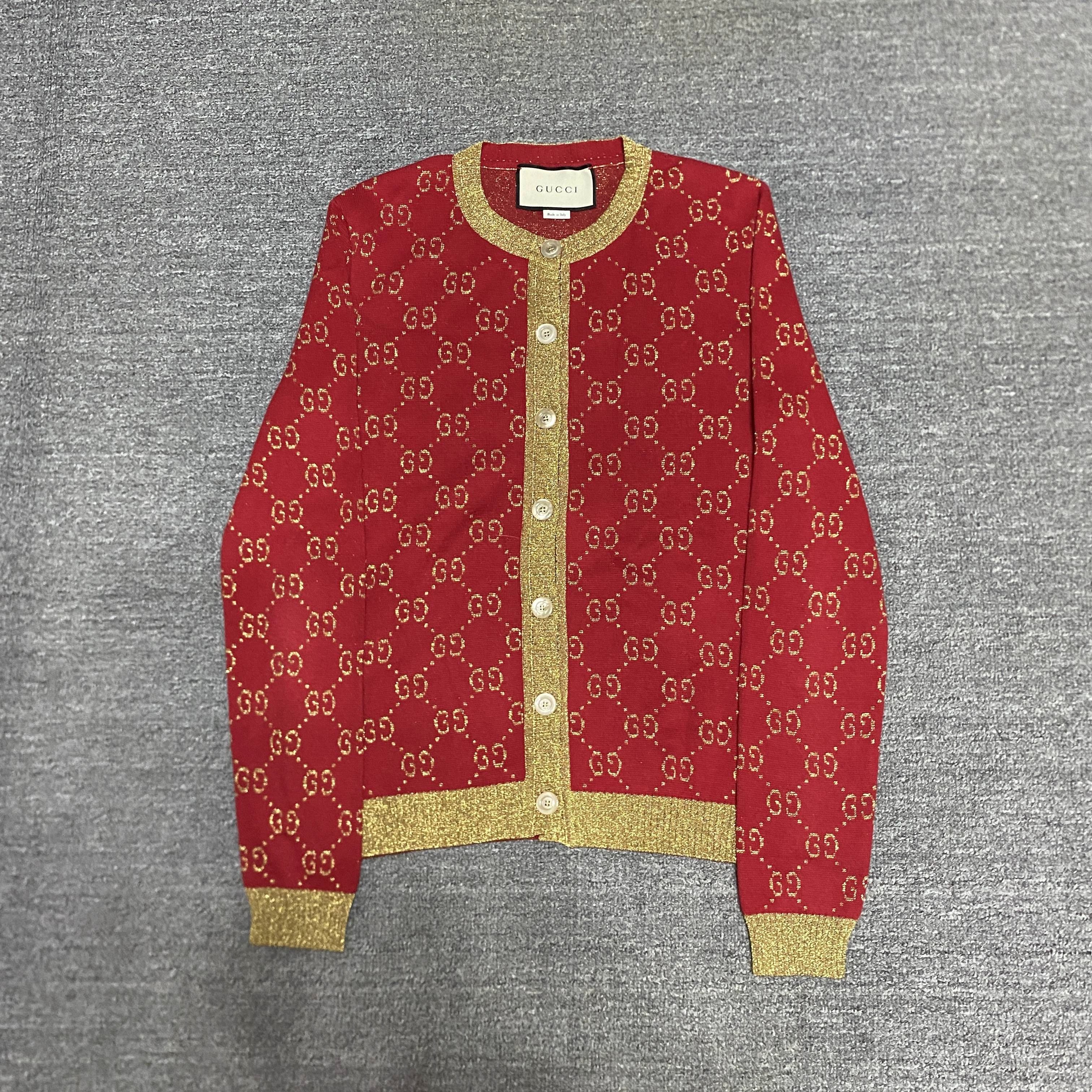 Gucci GUCCI New All Over Logo Cardigan XS Size XS / US 0-2 / IT 36-38 - 1 Thumbnail