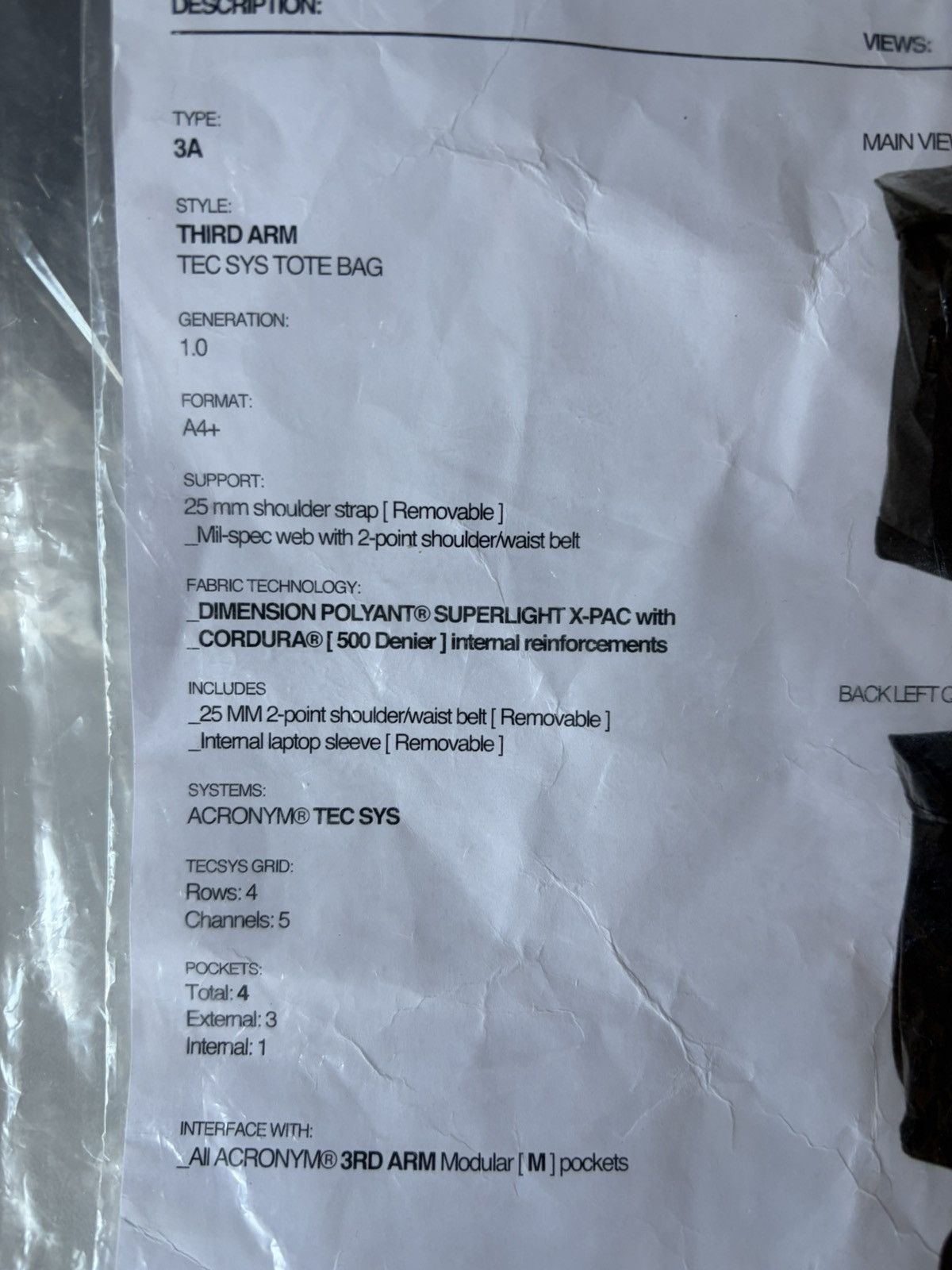 Acronym ACR-3RD ARM 3A-9TS Size ONE SIZE - 10 Thumbnail