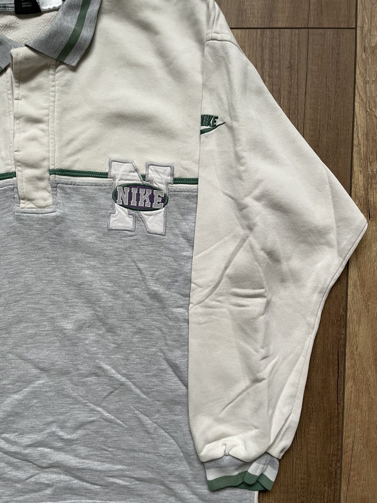 Nike × Vintage Nike vintage sweatshirt with a collar Size US L / EU 52-54 / 3 - 2 Thumbnail