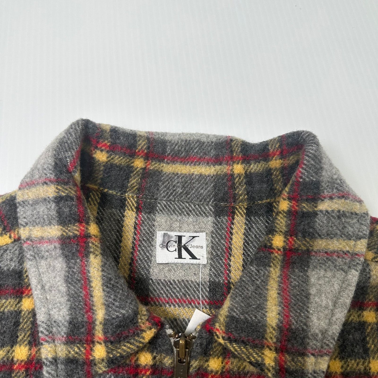 Calvin Klein Vintage Calvin Klein Jeans Plaid Full Zip Wool Jacket L Size US L / EU 52-54 / 3 - 4 Thumbnail