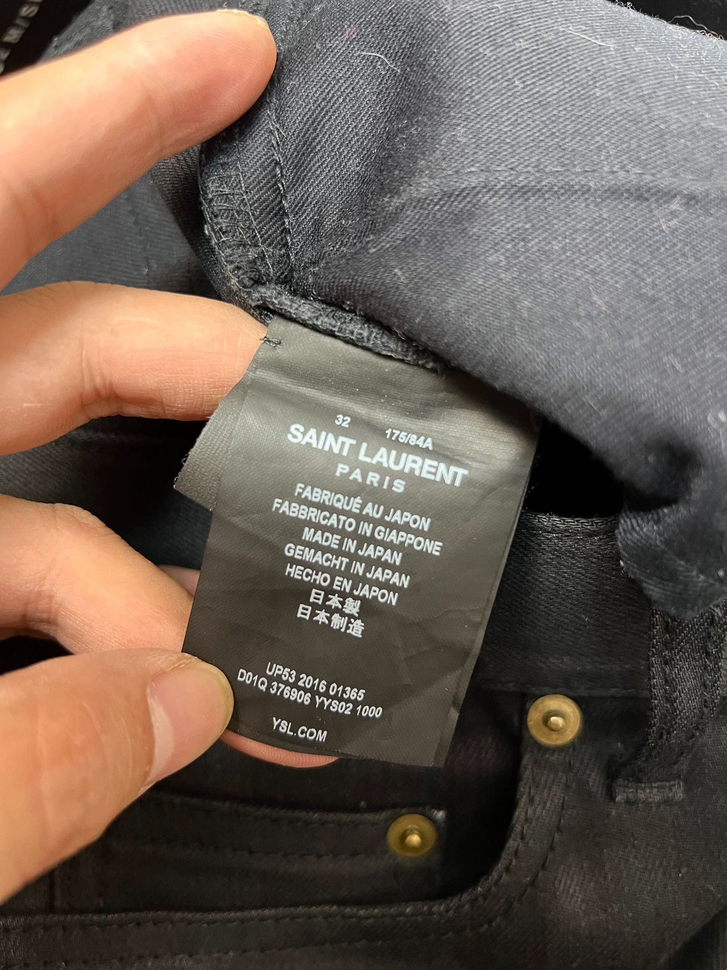 Saint Laurent Paris SLP Spring/Summer 2017 black basic jeans Size US 32 / EU 48 - 7 Thumbnail