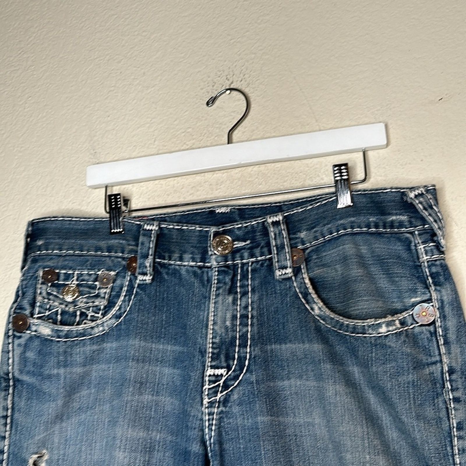 True Religion × Vintage VTG 90’S True Religion Joey Super T Twisted Flare Jean Sz 34 Size US 34 / EU 50 - 7 Thumbnail