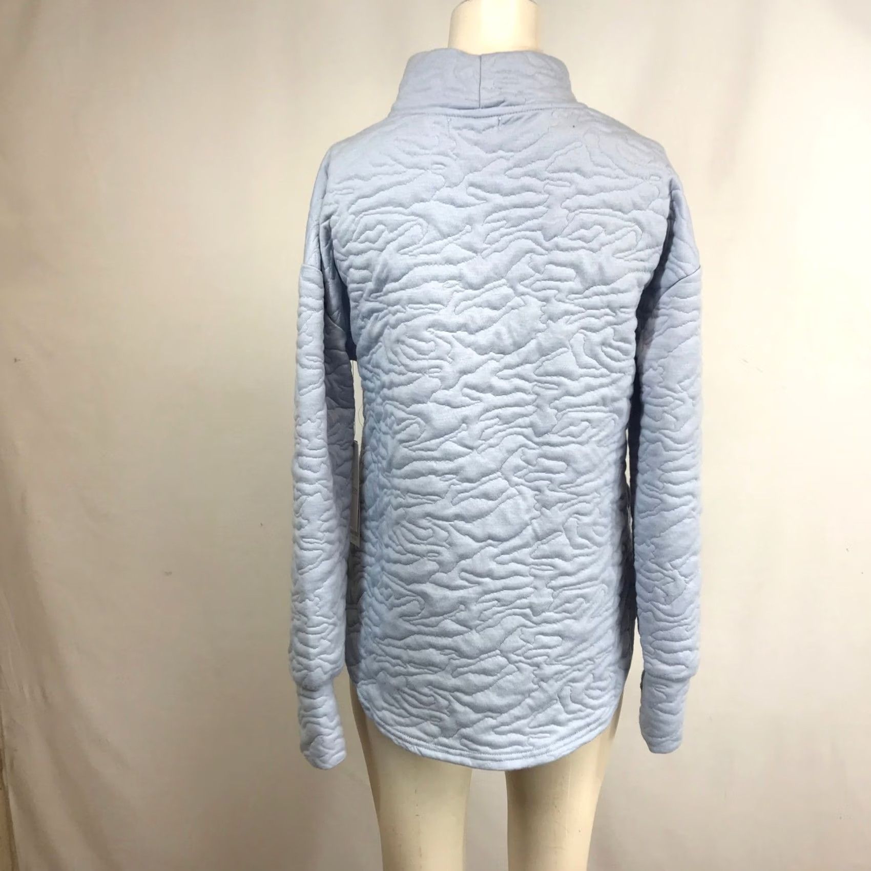 Nine West Nine West Active Quilted Mock Neck Sweatshirt Light Blue Pullover Women Size M Size S / US 4 / IT 40 - 6 Thumbnail