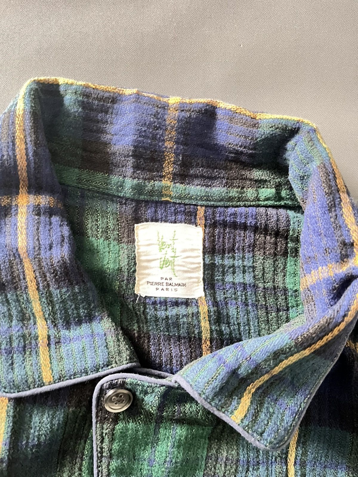 Pierre Balmain Vtg 1990’s Plaid Green Jacket Pierre Balmain Paris Vent Vert Size US XL / EU 56 / 4 - 8 Thumbnail
