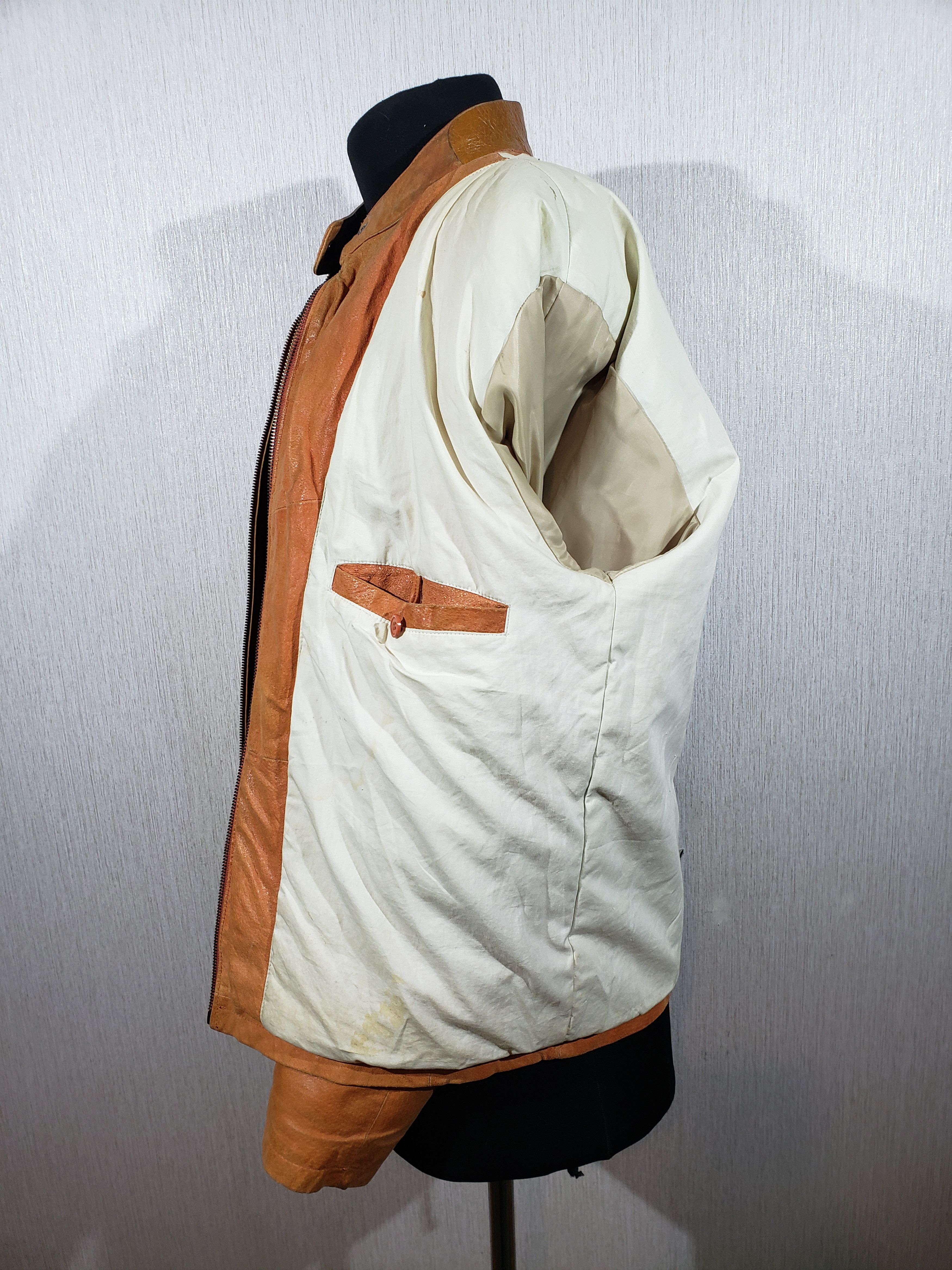 Other Stylish men's leather jacket with stripes. Size US L / EU 52-54 / 3 - 11 Thumbnail