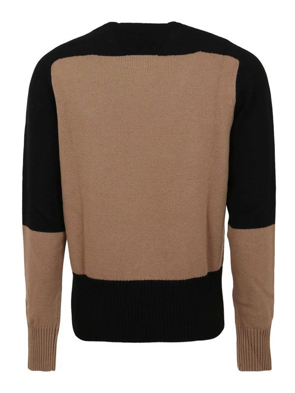 Alexander McQueen o1y1024 Sweater in Black & Camel Size US L / EU 52-54 / 3 - 2 Thumbnail
