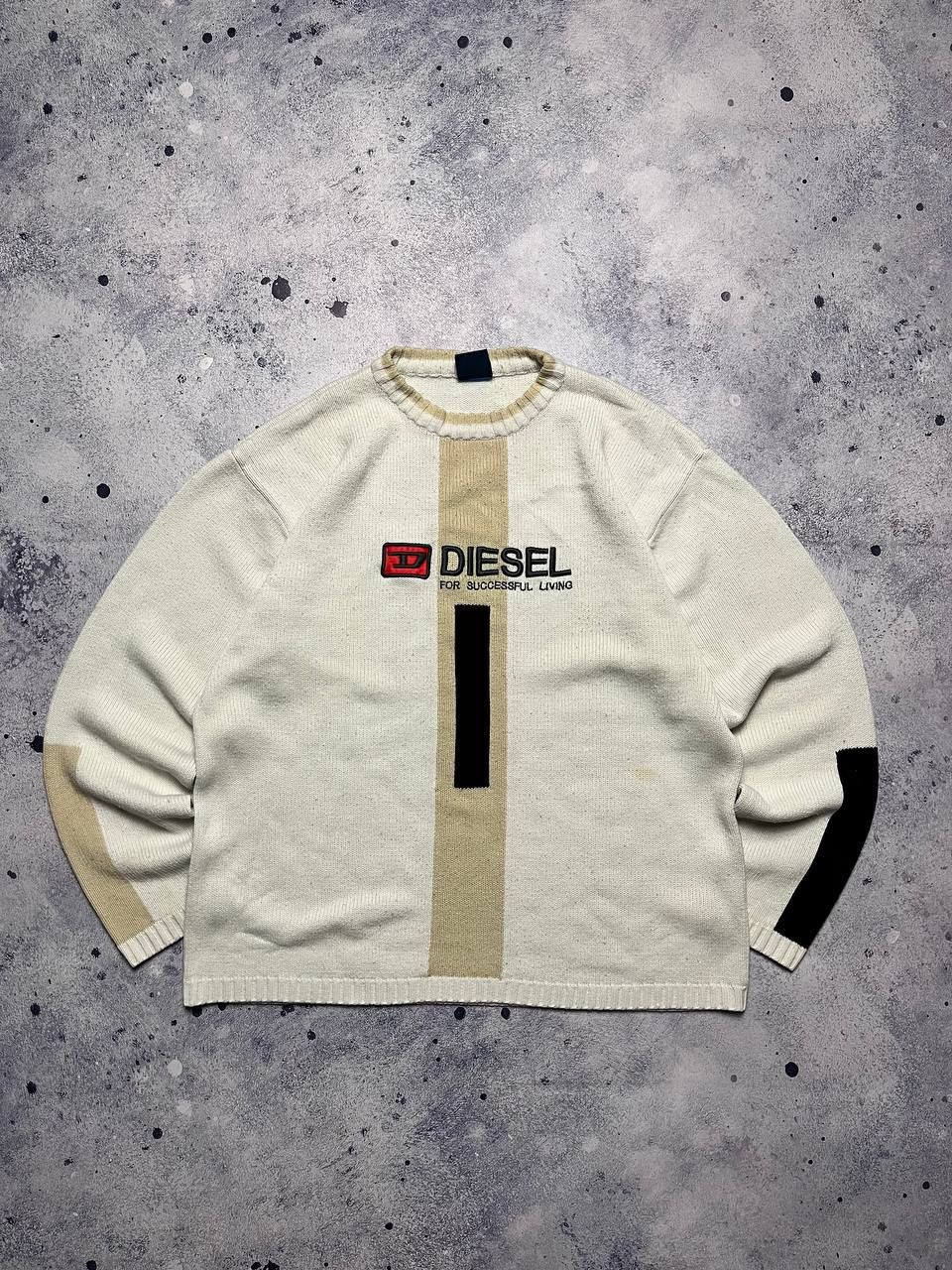 Diesel Diesel 90's Vintage Big Logo Wool Sweater Size US M / EU 48-50 / 2 - 2 Thumbnail