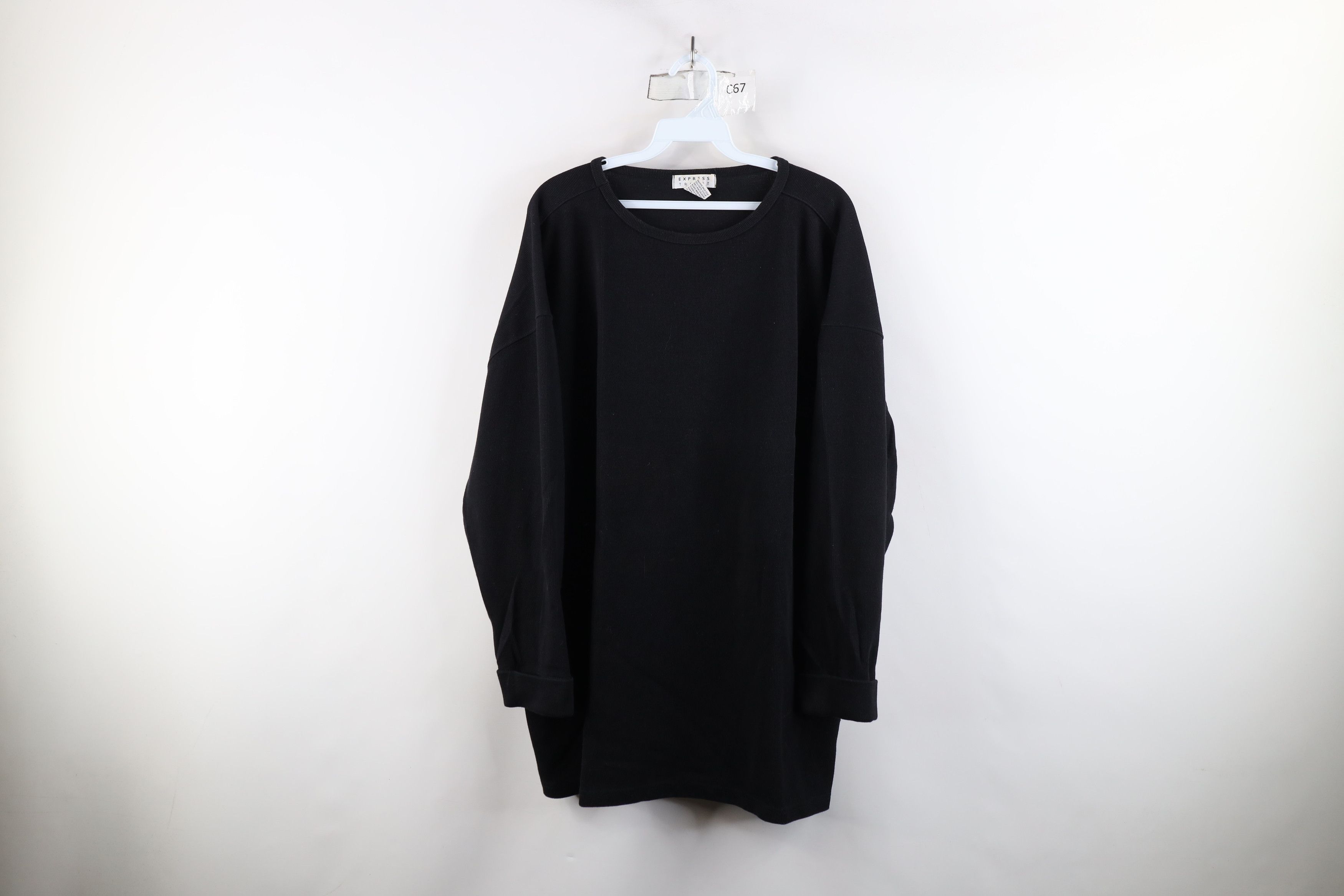 Express × Vintage Vintage 90s Express Thermal Ribbed Knit 3/4 Sleeve T-Shirt Size XL / US 12-14 / IT 48-50 - 1 Thumbnail